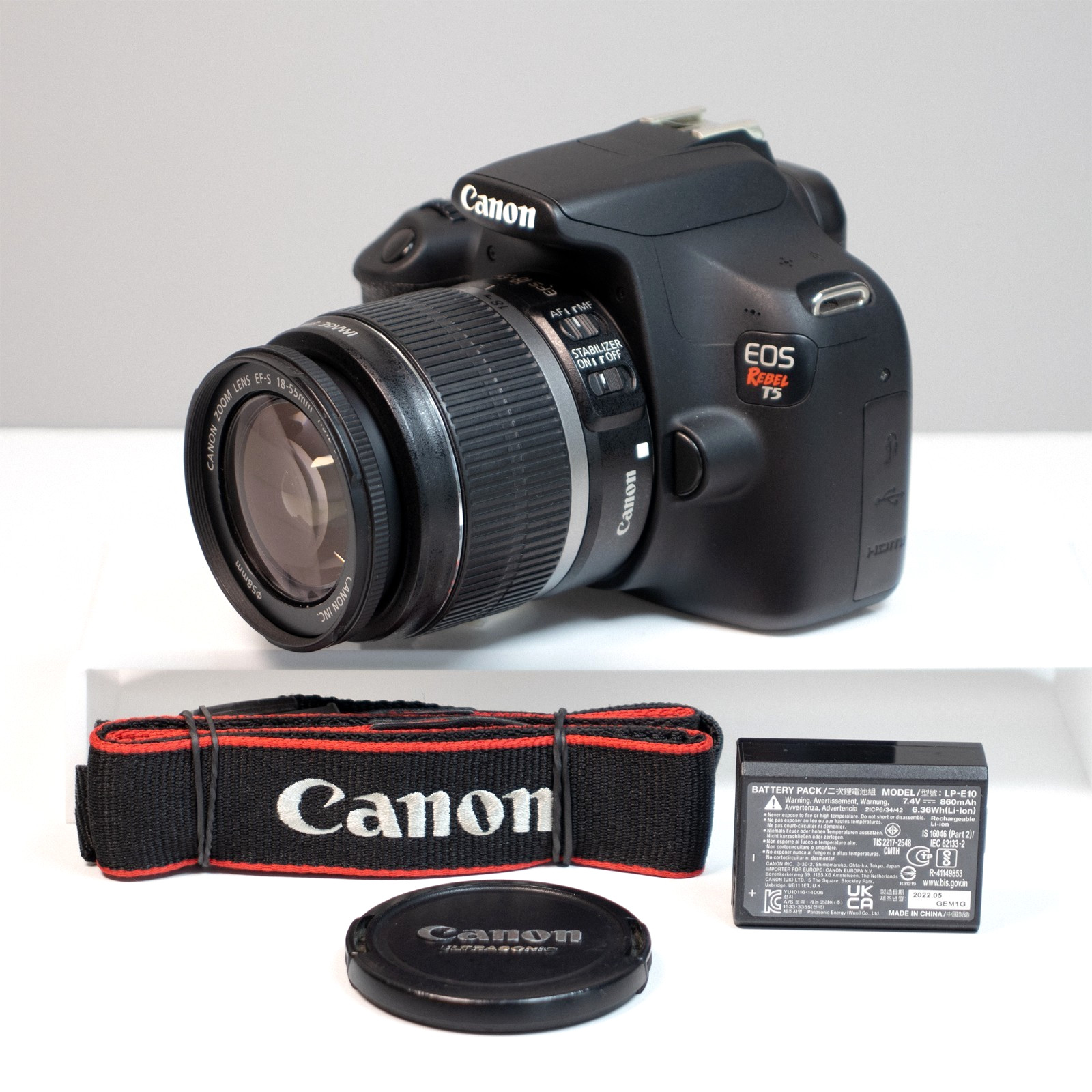 Canon Rebel T5 Digital SLR Camera EF-S 18-55mm Lens *Low Shutter #7189**WORKING Canon Rebel T5 Digital SLR Camera EF-S 18-55mm Lens *Low Shutter #7189**WORKING