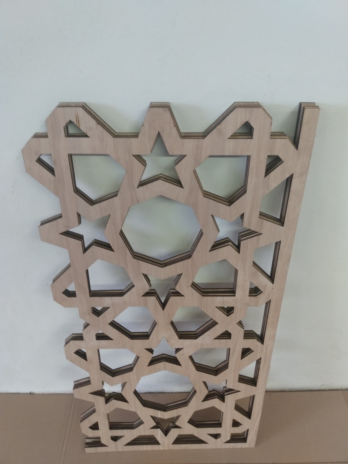 Arabesque Mosaic Islamic Art Wall furniture partition Decor Wood Sheet 5mm 4\'X8\'