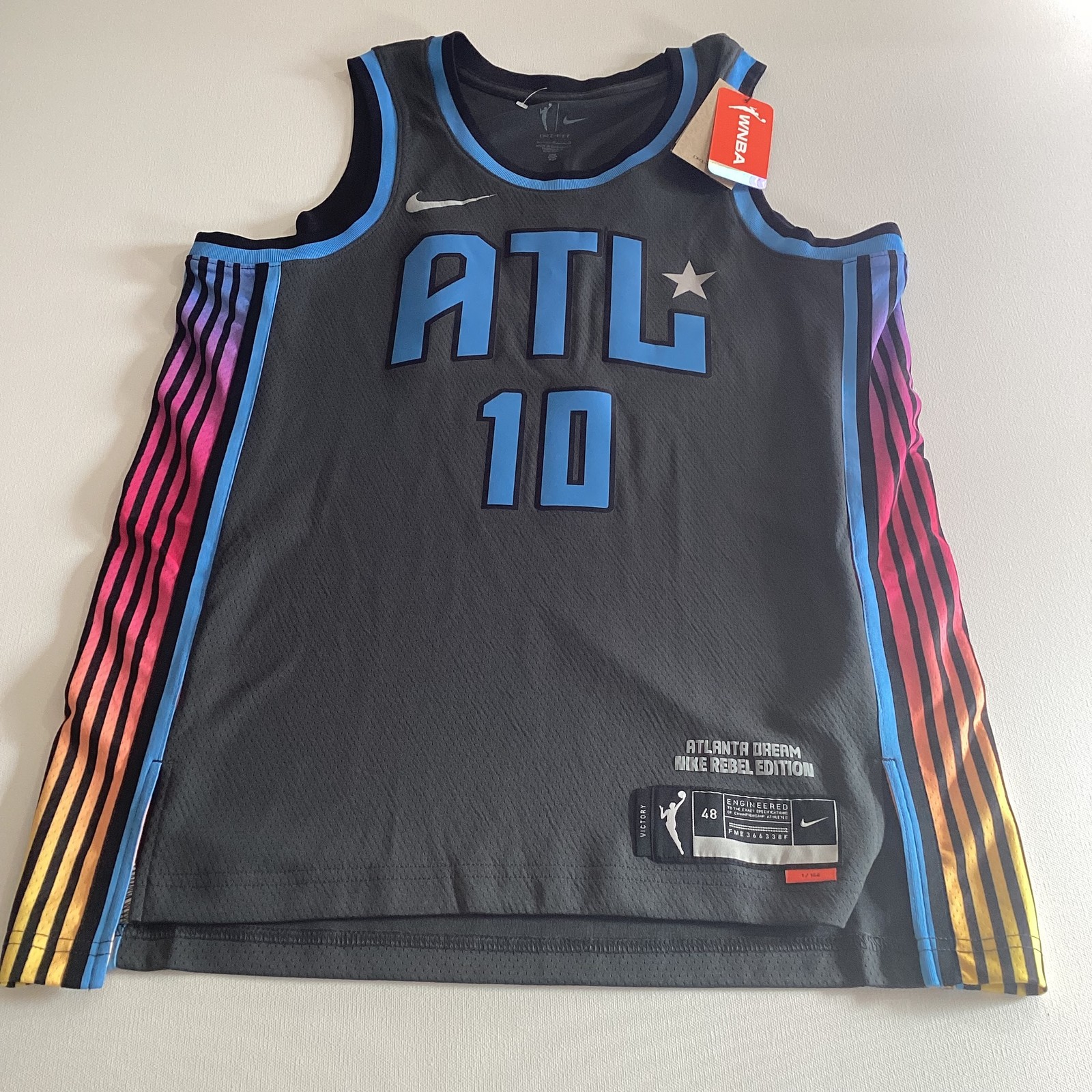 Atlanta Dream Jersey Womens Large Gray WNBA Basketball Nike Howard 10 Dri Fit