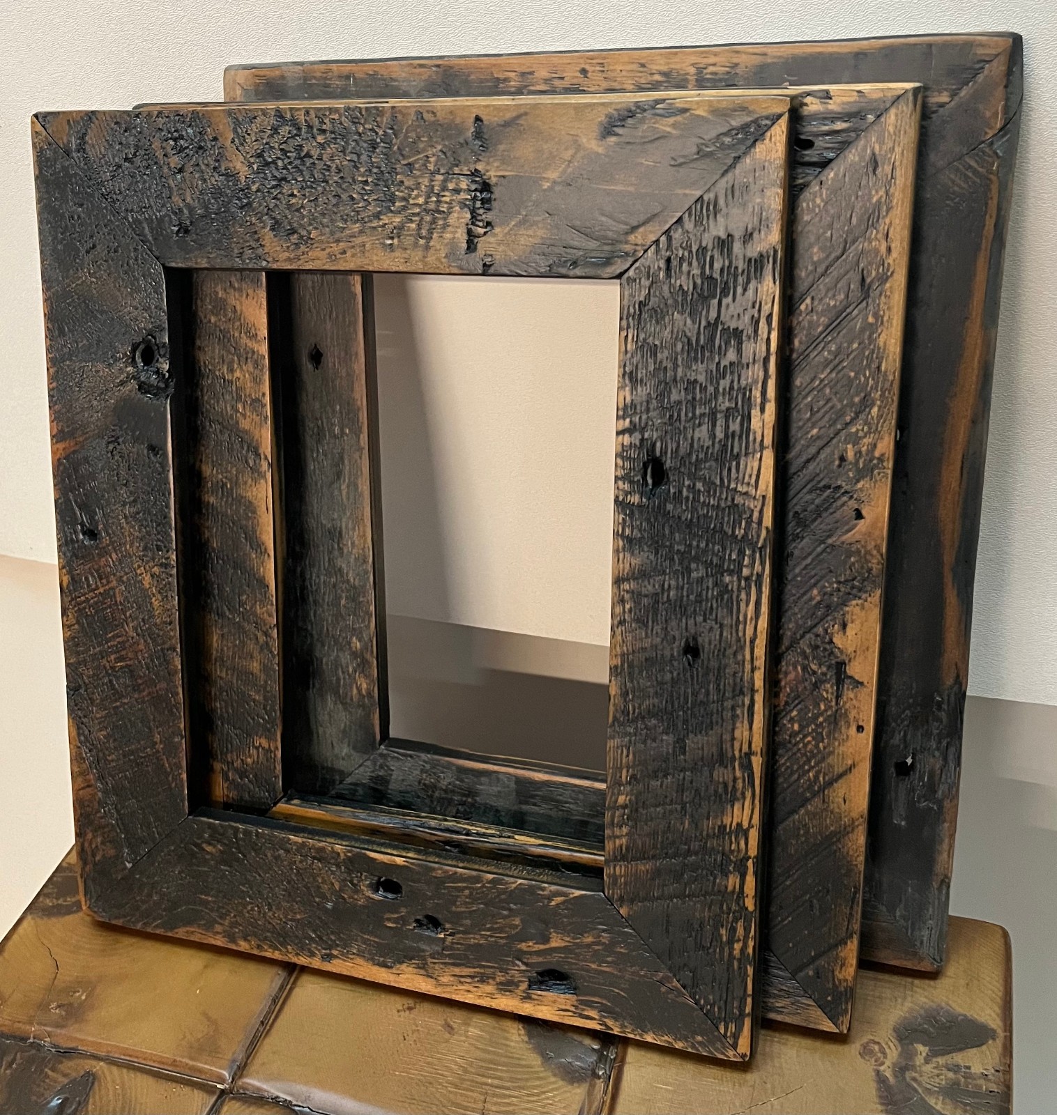 3 reclaimed wood 8x10 picture frames distressed black 3 reclaimed wood 8x10 picture frames distressed black