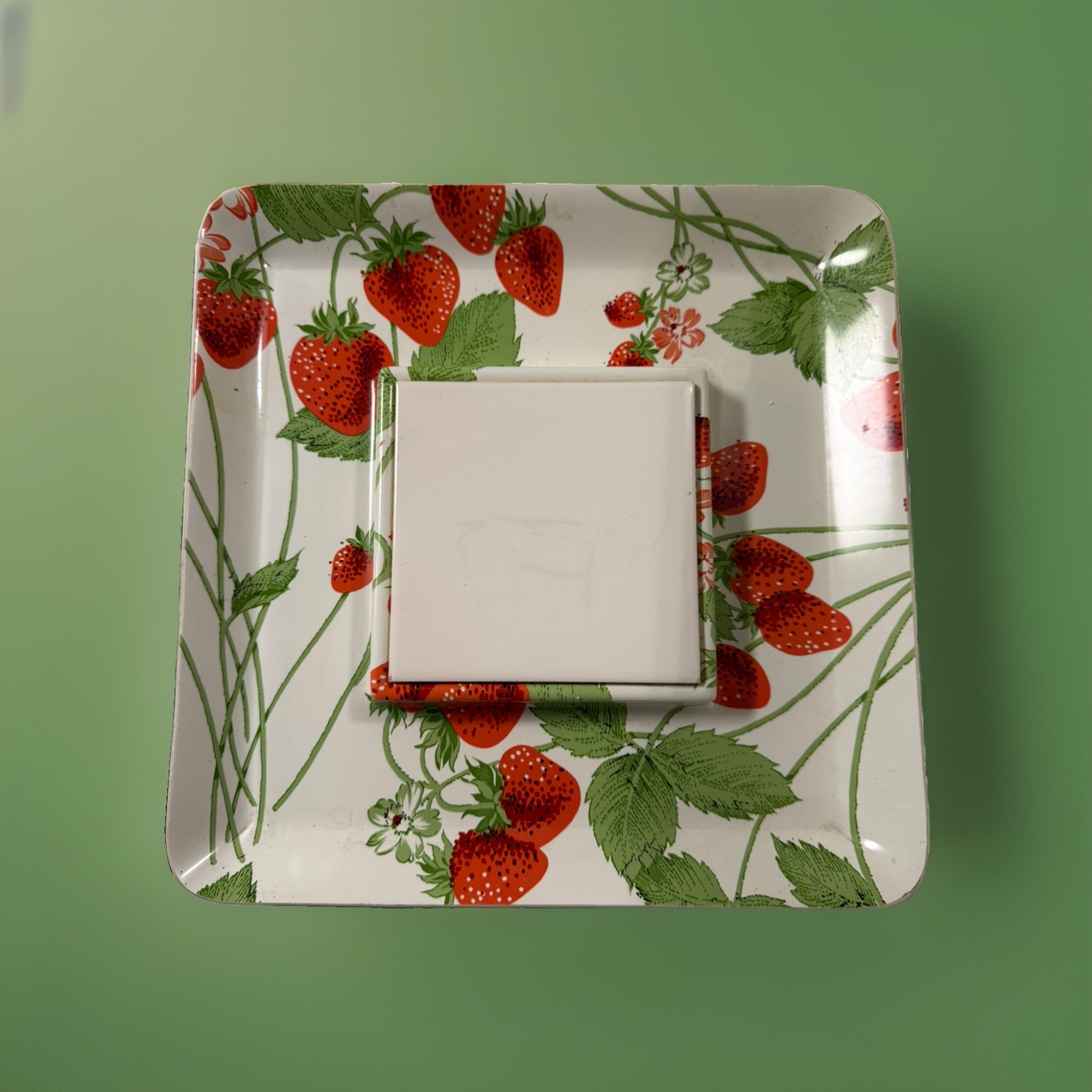 Top of the Table 1970’s  Strawberry The Karen Vintage   Large Serving Platter 