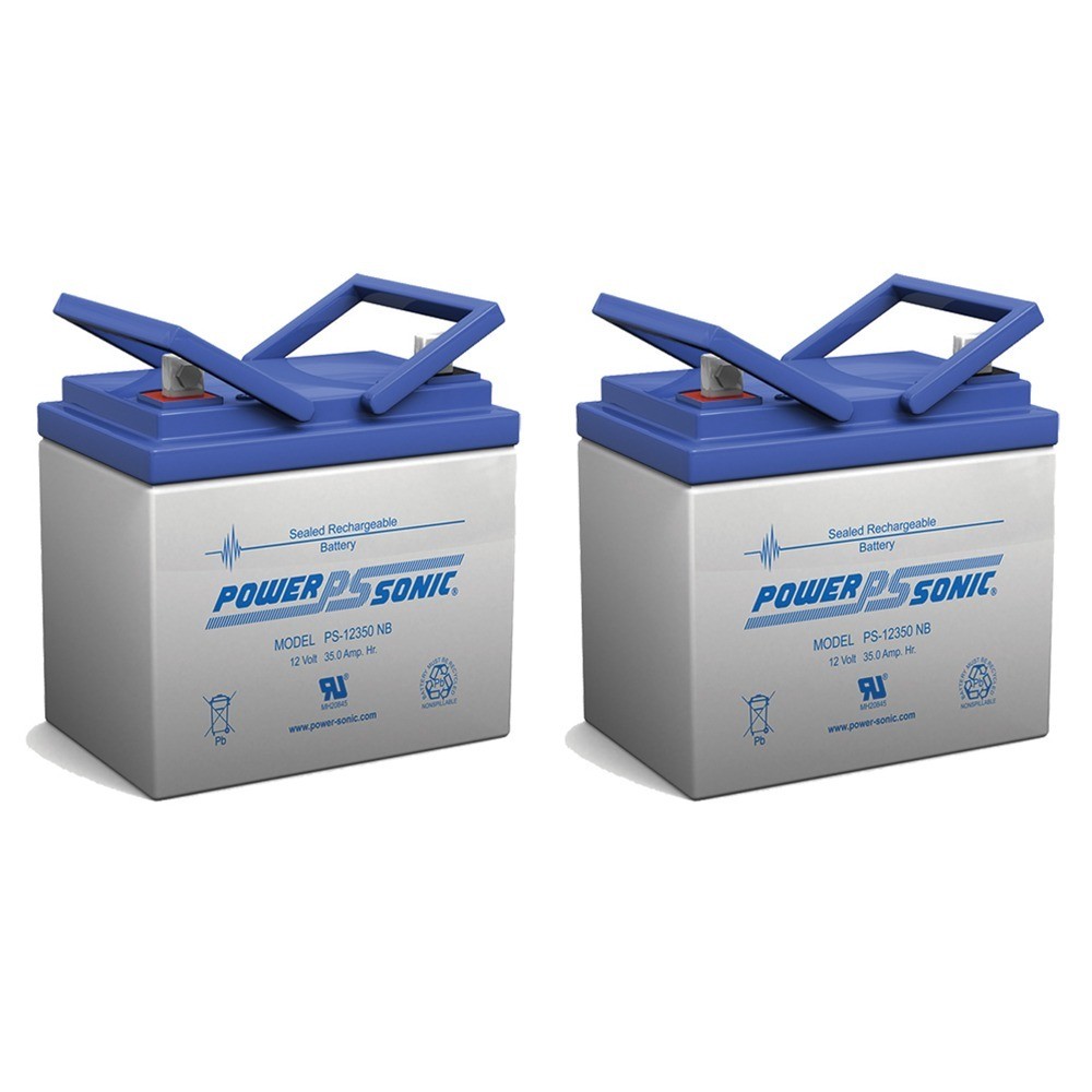 Power-Sonic 2 Pack - 12V / 33-35Ah Sealed Lead Acid Battery w/ NB Terminal