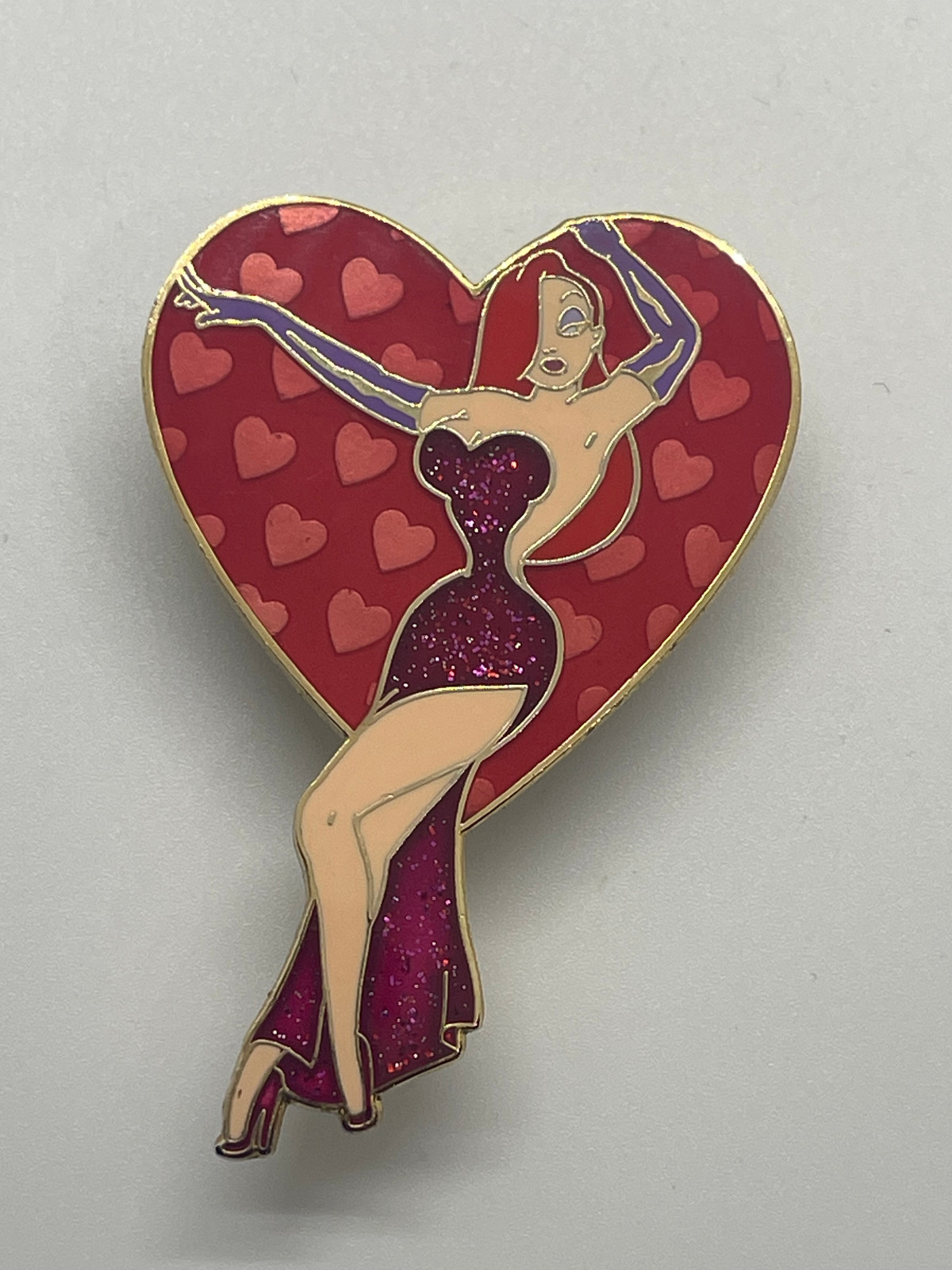 2007 Disney Auctions Jessica Rabbit with Hearts Facing Left Pin
