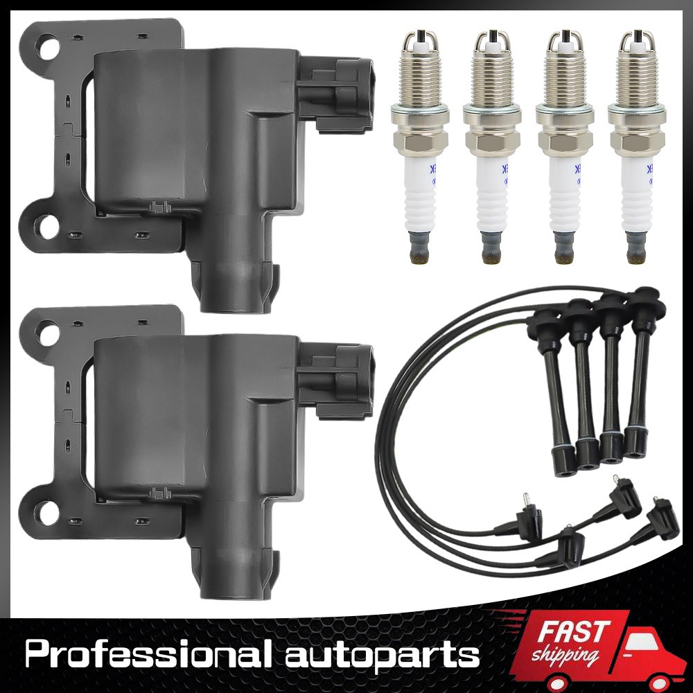 UF180 2X Ignition Coils + Wire + Spark Plugs For 1997-2001 Toyota Camry 2.2L L4