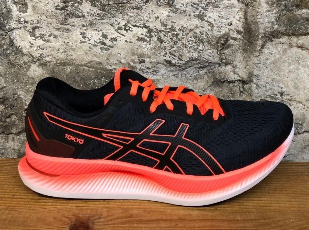 ASICS GLIDERIDE TOKYO 1011B073-001 MENS RUN Black/Sunrise Red Size 11.5 NEW/BOX