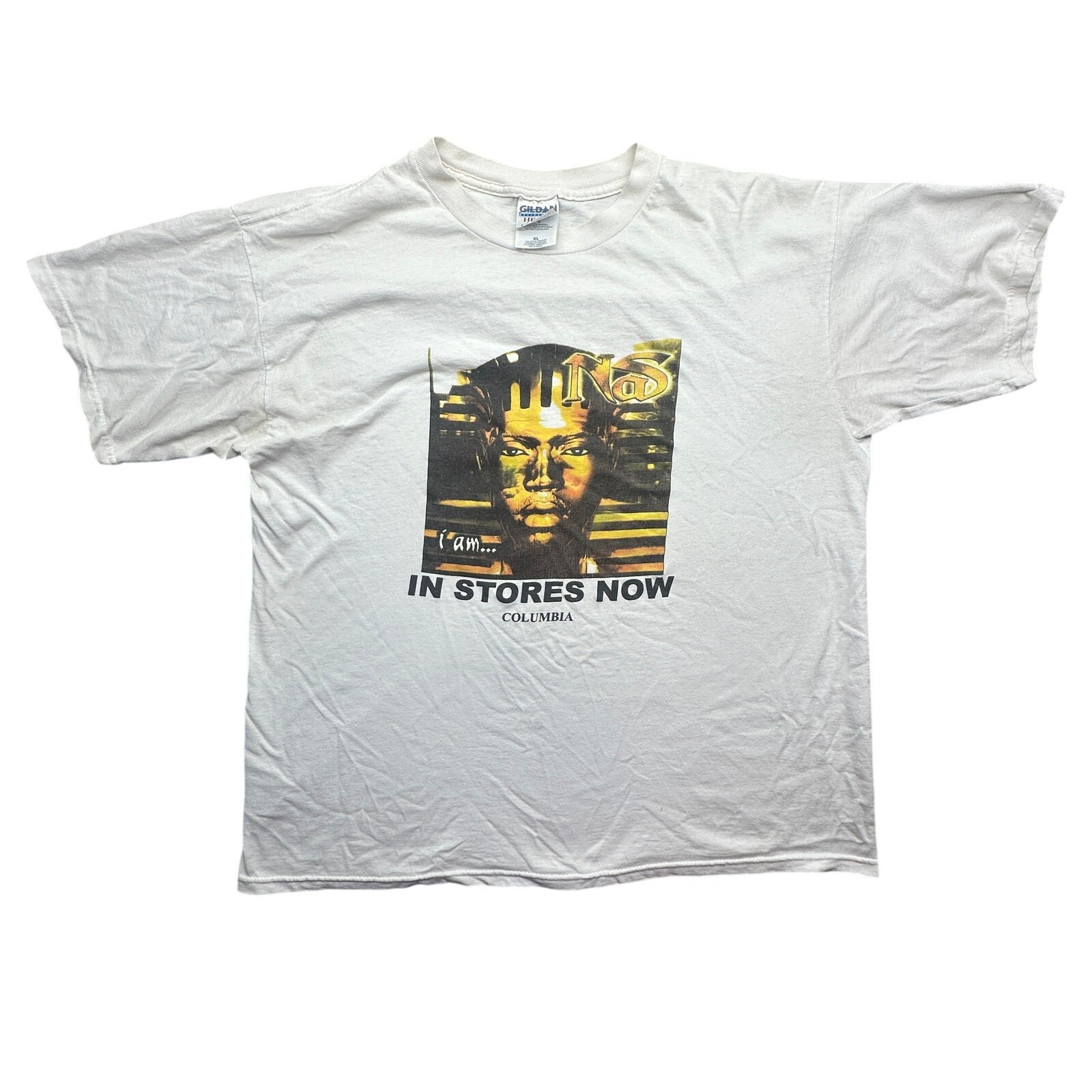 Vintage 1999 Nas I Am... Rap Album Promo In Stores Now T-Shirt Mens XL 24x28