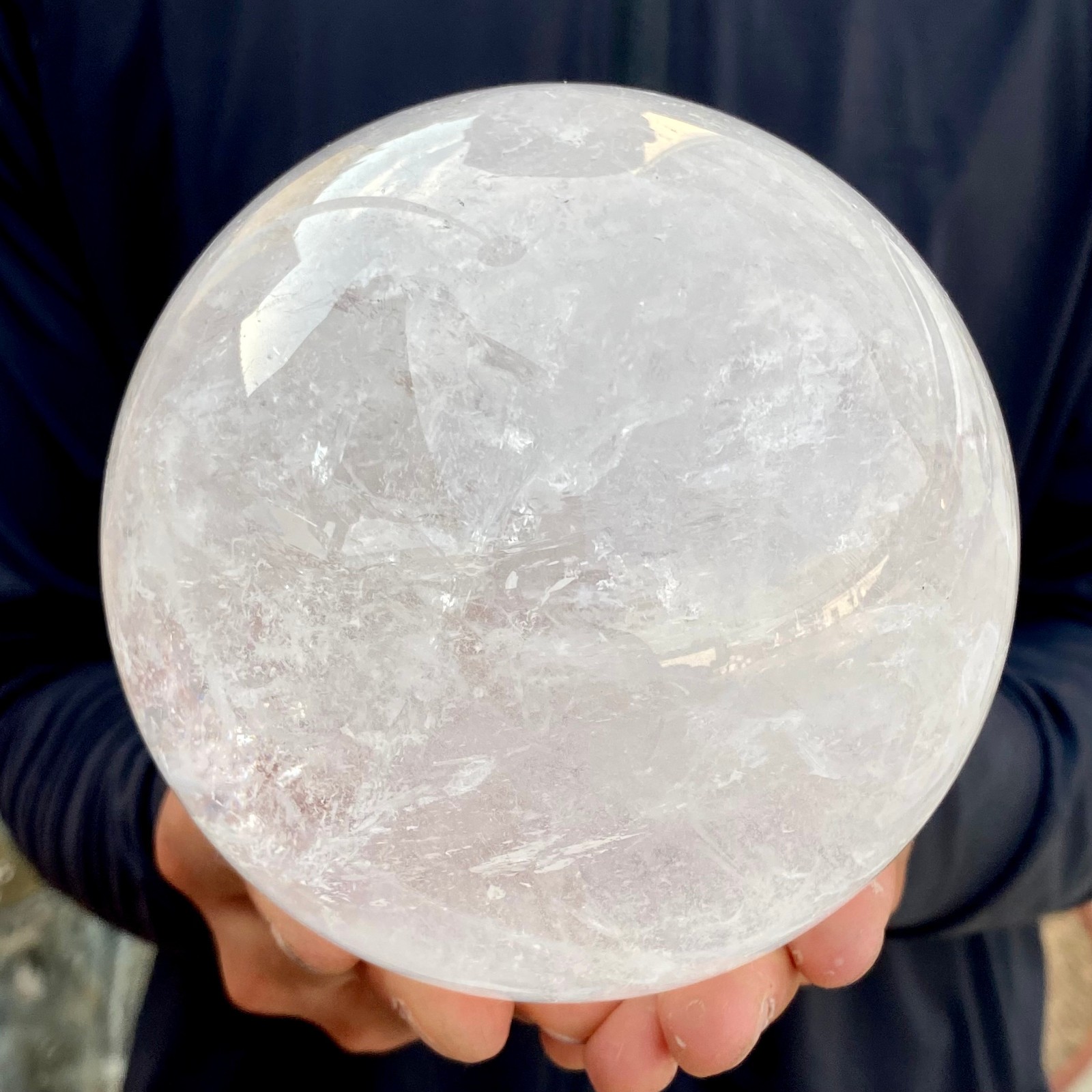 5.26LB Natural clear quartz sphere quartz crystal ball reiki Energy healing