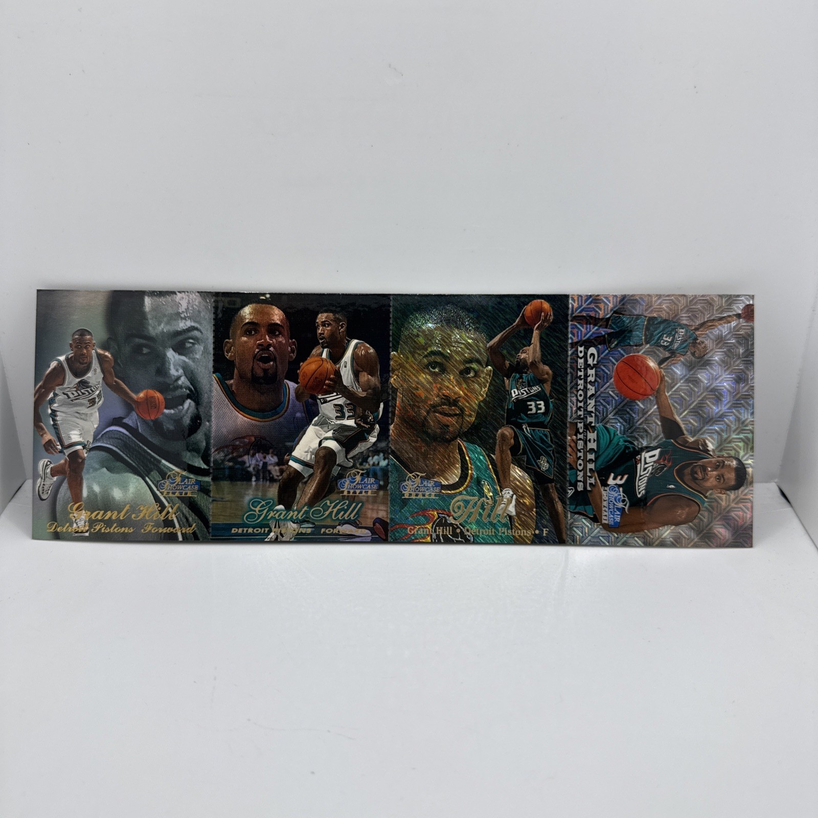 1997-98 Flair Showcase Promo Grant Hill (Row’s 0-3) 4 Card Sheet 1997-98 Flair Showcase Promo Grant Hill (Row’s 0-3) 4 Card Sheet