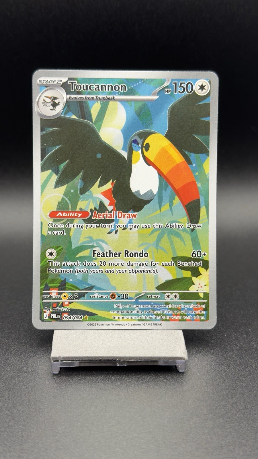 2026 Pokemon MEG Pitch Black Toucannon 94 /84 Illustration Rare Full Art Rare 2026 Pokemon MEG Pitch Black Toucannon 94 /84 Illustration Rare Full Art Rare