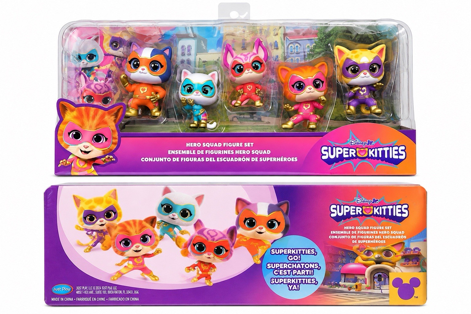 Disney Jr. SuperKitties Hero Squad Figure Set – 5 Figures – New in Package