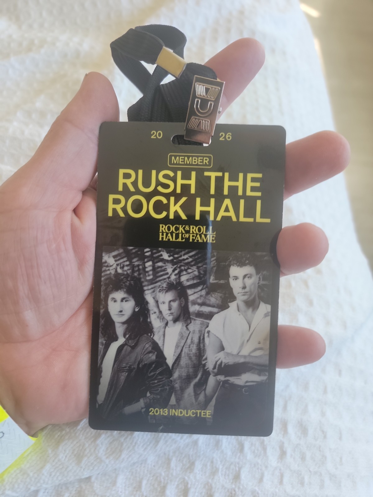 Rush HALL OF FAME Rare LAMINATE Rush HALL OF FAME Rare LAMINATE