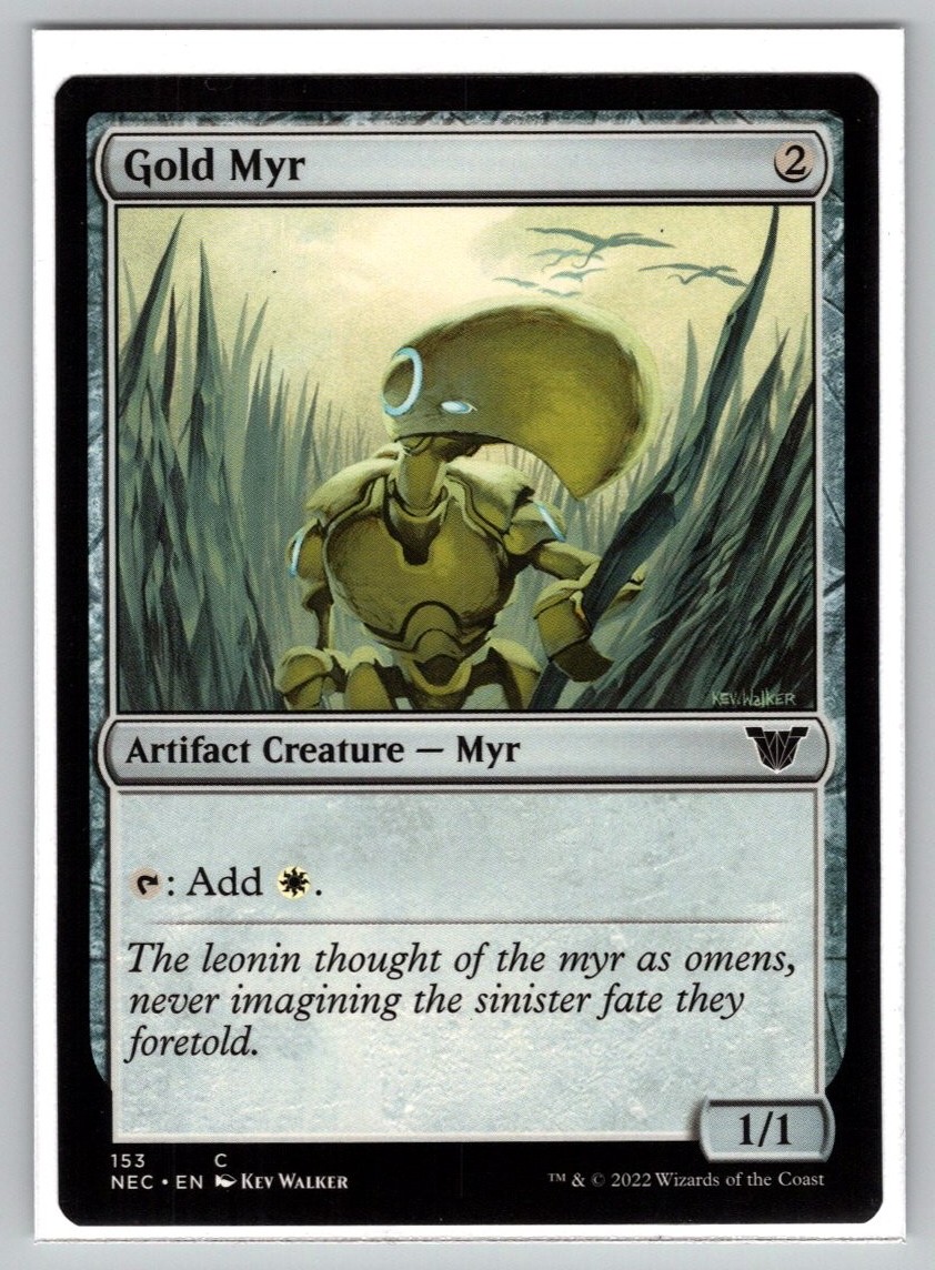 Gold Myr #153 Commander: Kamigawa: Neon Dynasty Magic: The Gathering MTG - NM