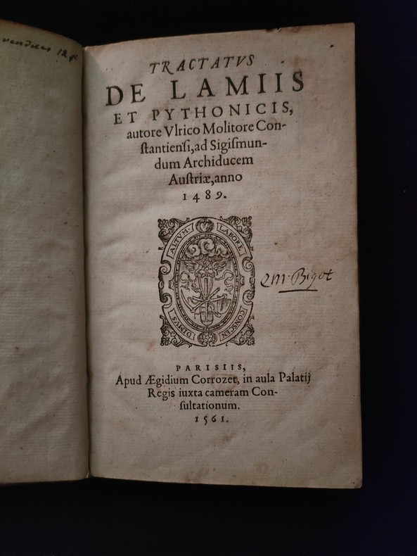 Molitor - Tractatus de Lamiis et Pythonicis - 1561 - Witchcraft - Very Rare