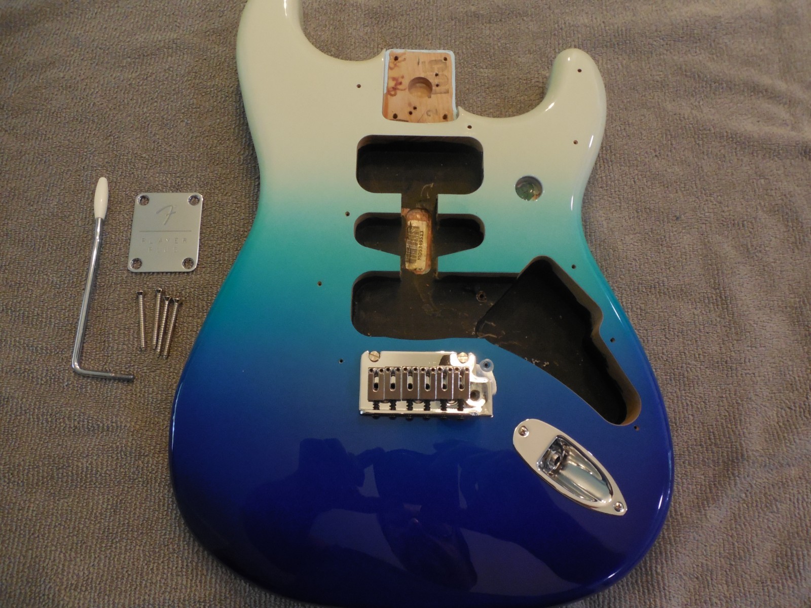 Fender Stratocaster MIM Body w/Hardware Belair Blue Mint Condition Fender Stratocaster MIM Body w/Hardware Belair Blue Mint Condition