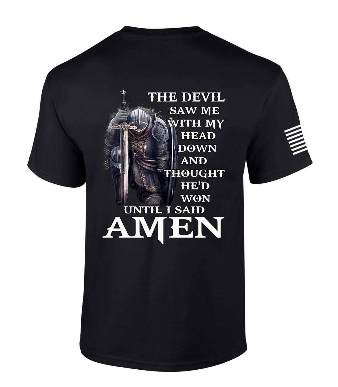 Mens Christian T-shirt Devil Thought He'd Won Short Sleeve T-shirt