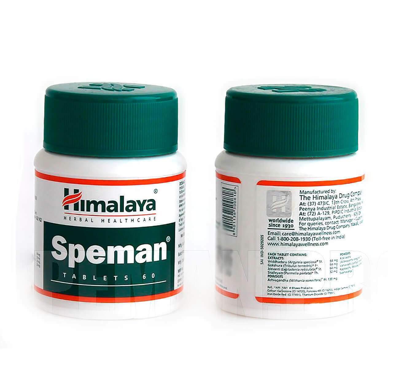 Speman Himalaya USA  1 BOX 60 TABLETS Vegetarian Botanical 100% Pure Herbs New