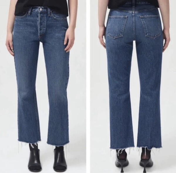 AGOLDE LOS ANGELES LADIES RELAXED BOOT JEANS CUT 62218 SIZE 27
