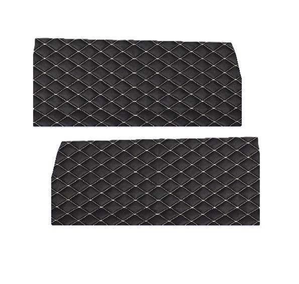 1984-1988 Toyota Truck Door Panels Black Diamond Vinyl - 