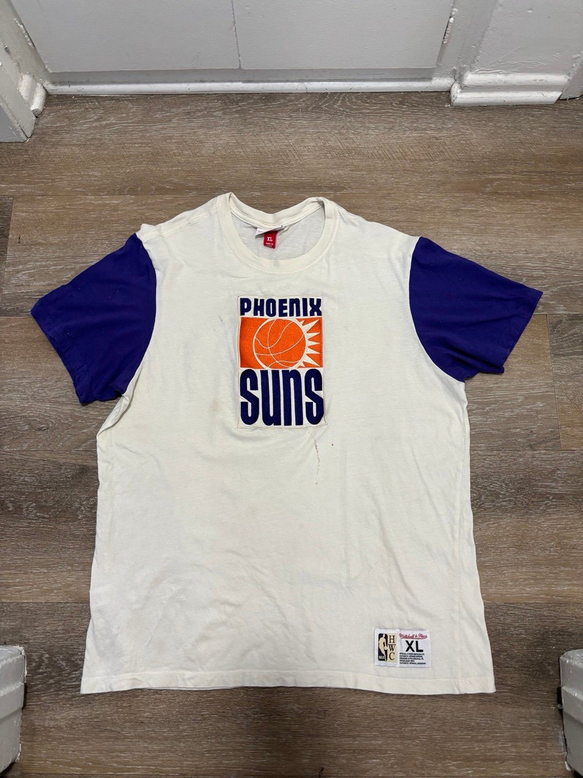 Vintage Mitchell and Ness Phoenix Suns Shirt Mens Tag XL Fits Large White