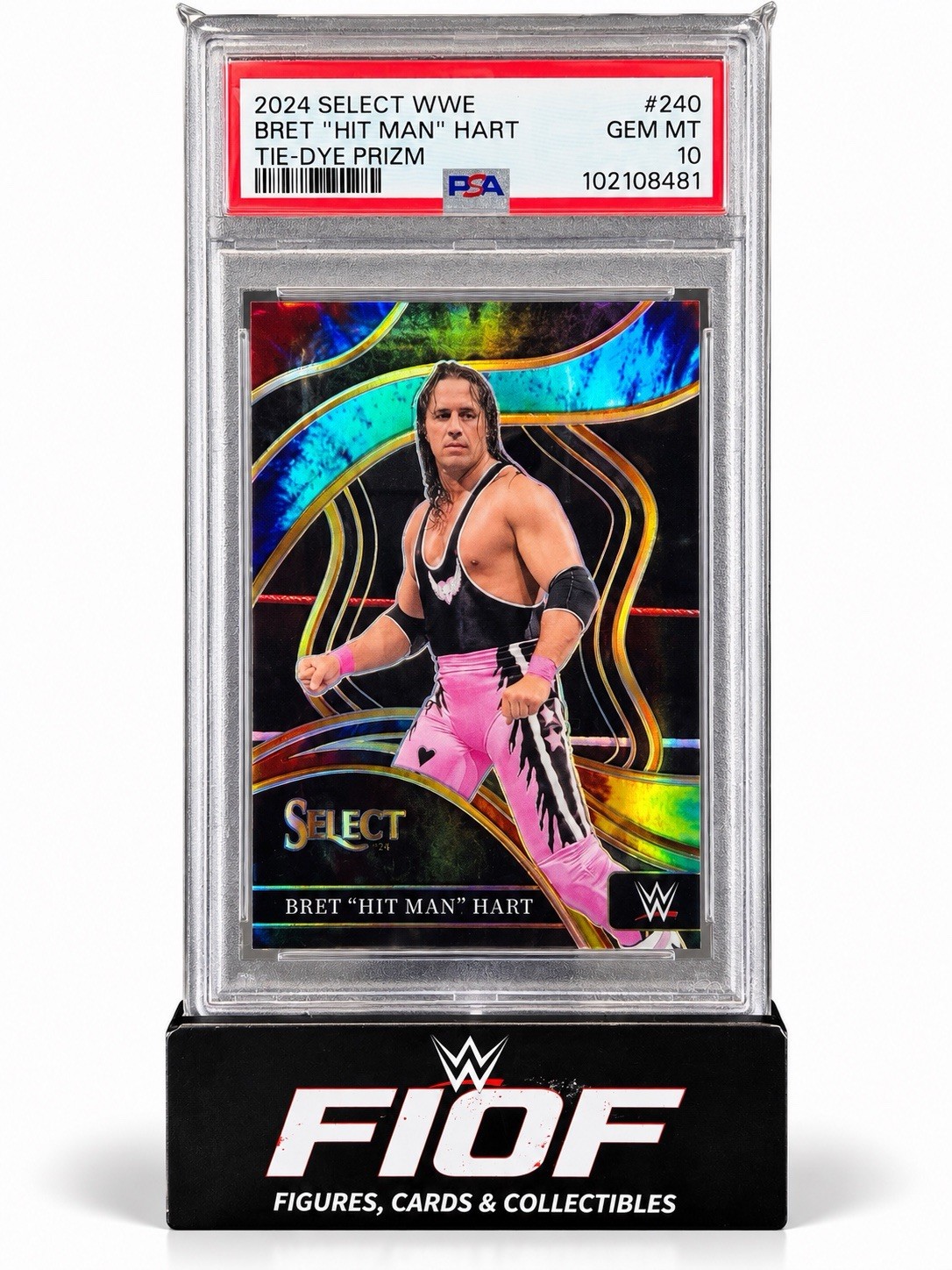 2024 Panini Select WWE - Ringside Bret Hart #240 Tie-Dye Prizm 10/25