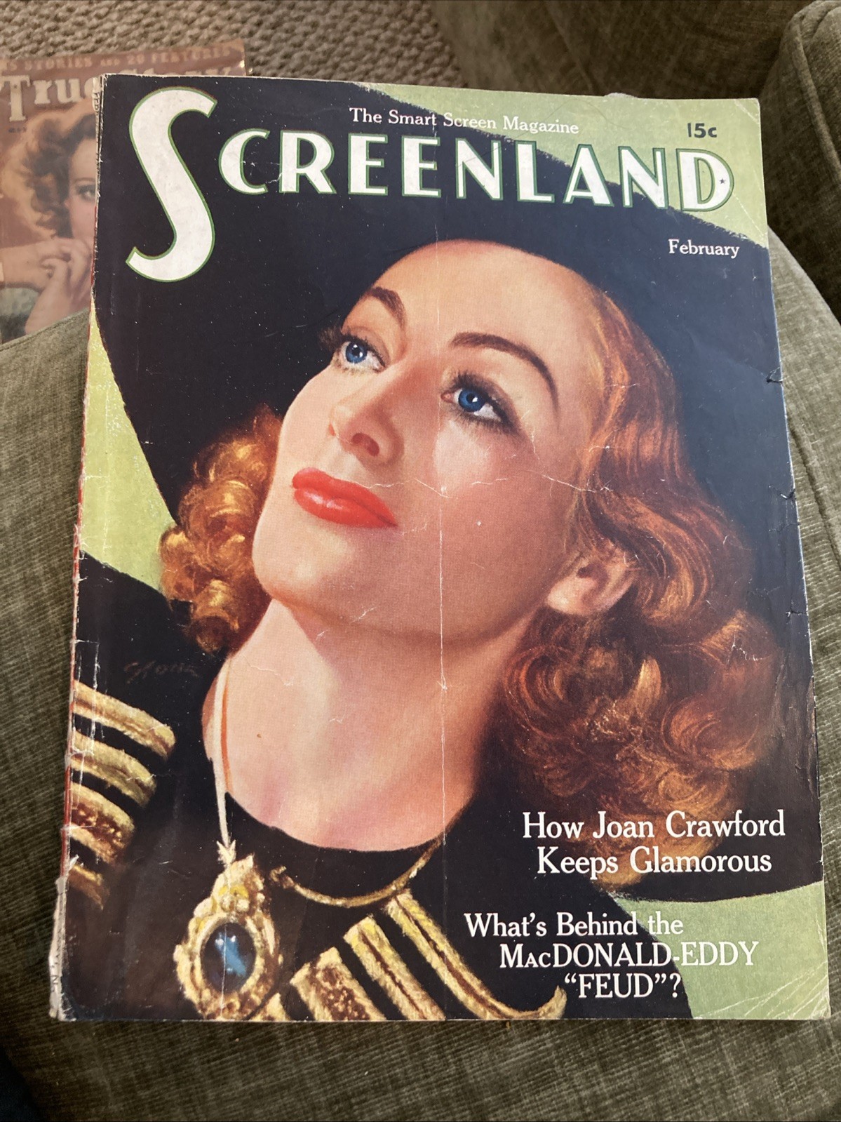 Screenland, 2/1938, 9x 12 magazine, Hollywood, films, Joan Crawford, SVG