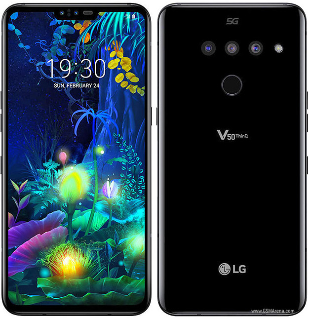 LG V50 ThinQ 5G LM-V450 Verizon Unlocked 128GB Aurora Black C Medium Burn