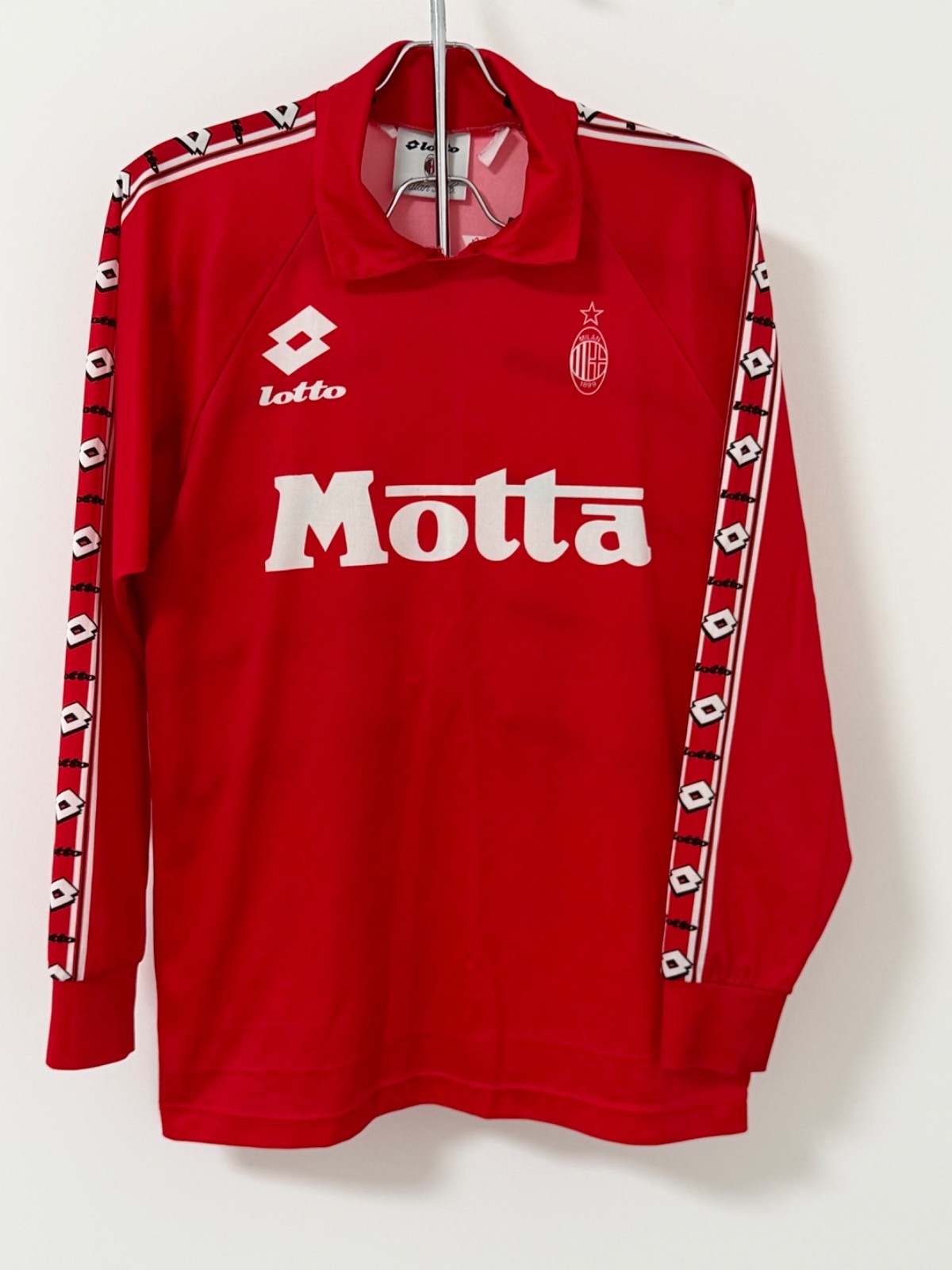 Vintage 1993/1996 Lotto Ac Milan Trikot Jersey Football Champions League 90s