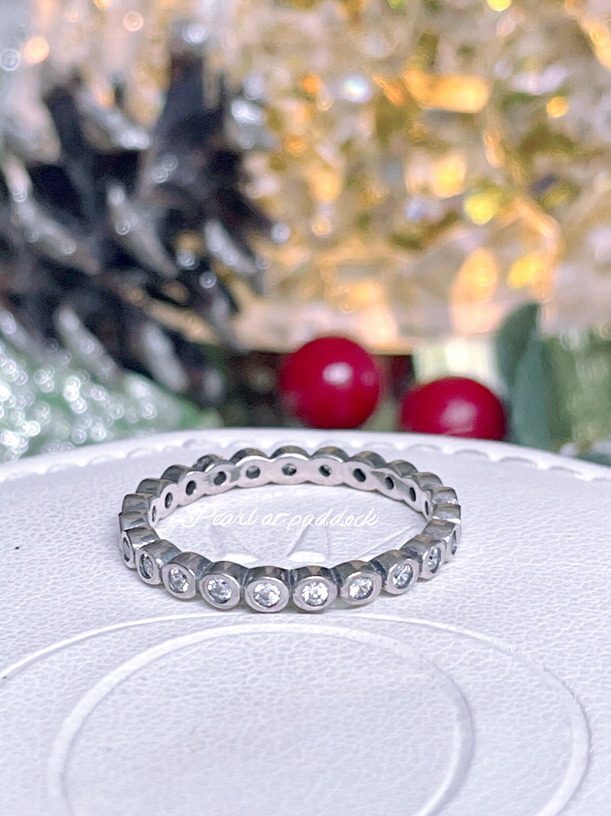 Authentic Pandora Alluring Brilliant Petite Clear Cz Ring W/Gift Box 50 Size 5