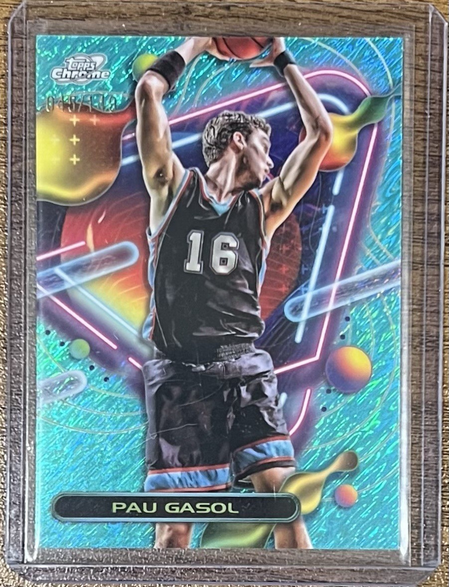 2023-24 Topps Cosmic Chrome Pau Gasol #66 Aqua Equinox Refractor /149
