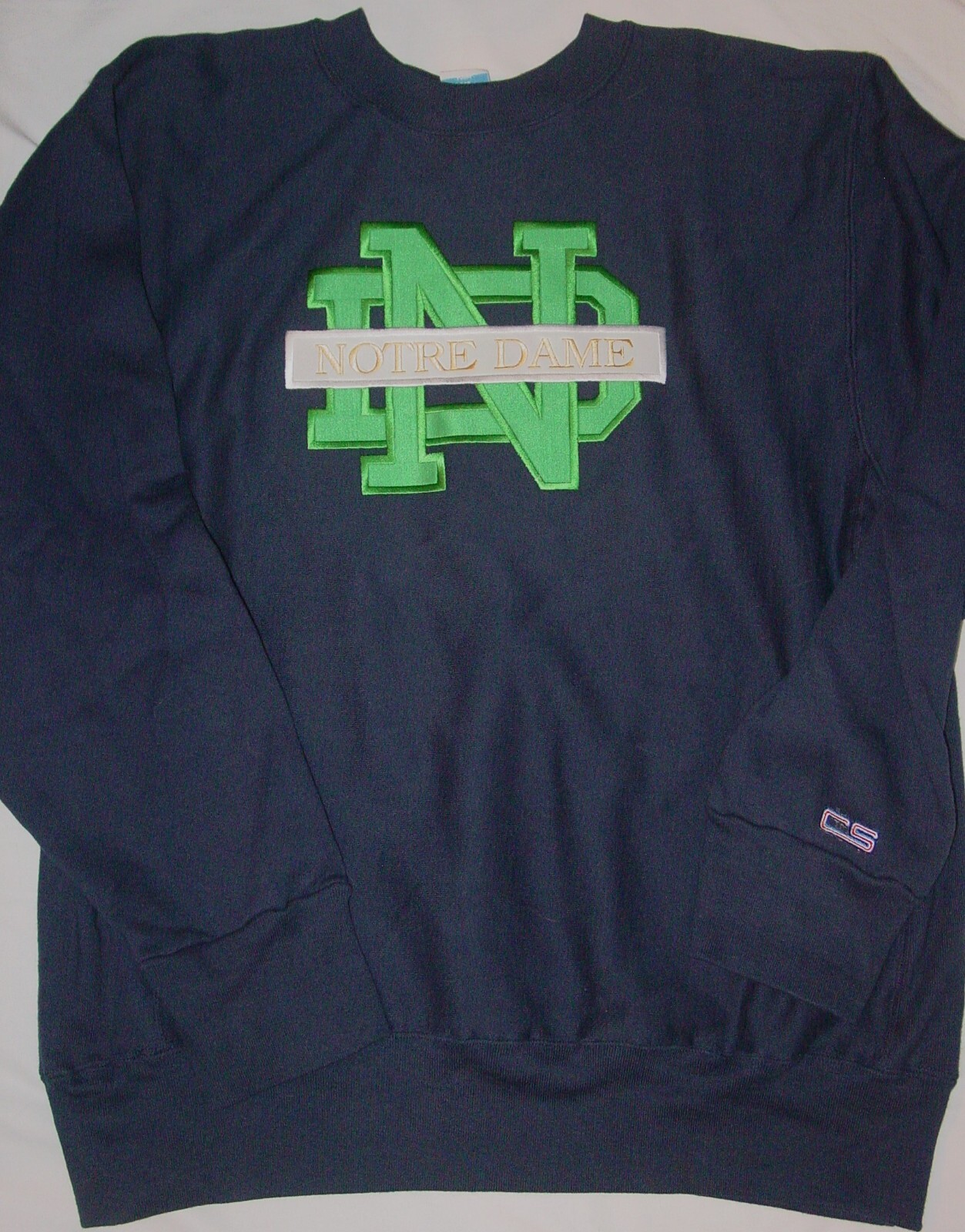 RARE MINT 1990\'s ERA CRABLE SEWN NOTRE DAME REVERSE WEAVE STYLE SWEATSHIRT-LARGE