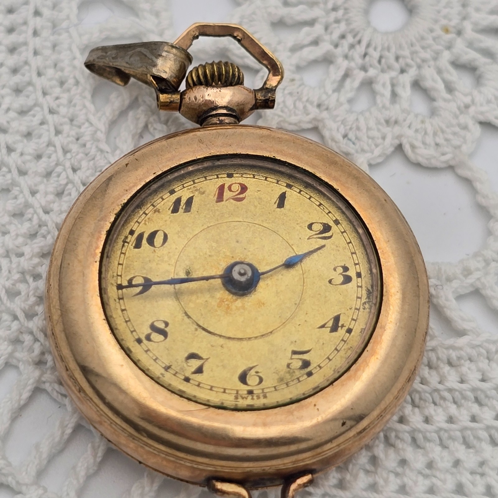 Antique A Schild Swiss Pocket Watch Gold Filled G Ducommun Case 1915 Non Running Antique A Schild Swiss Pocket Watch Gold Filled G Ducommun Case 1915 Non Running
