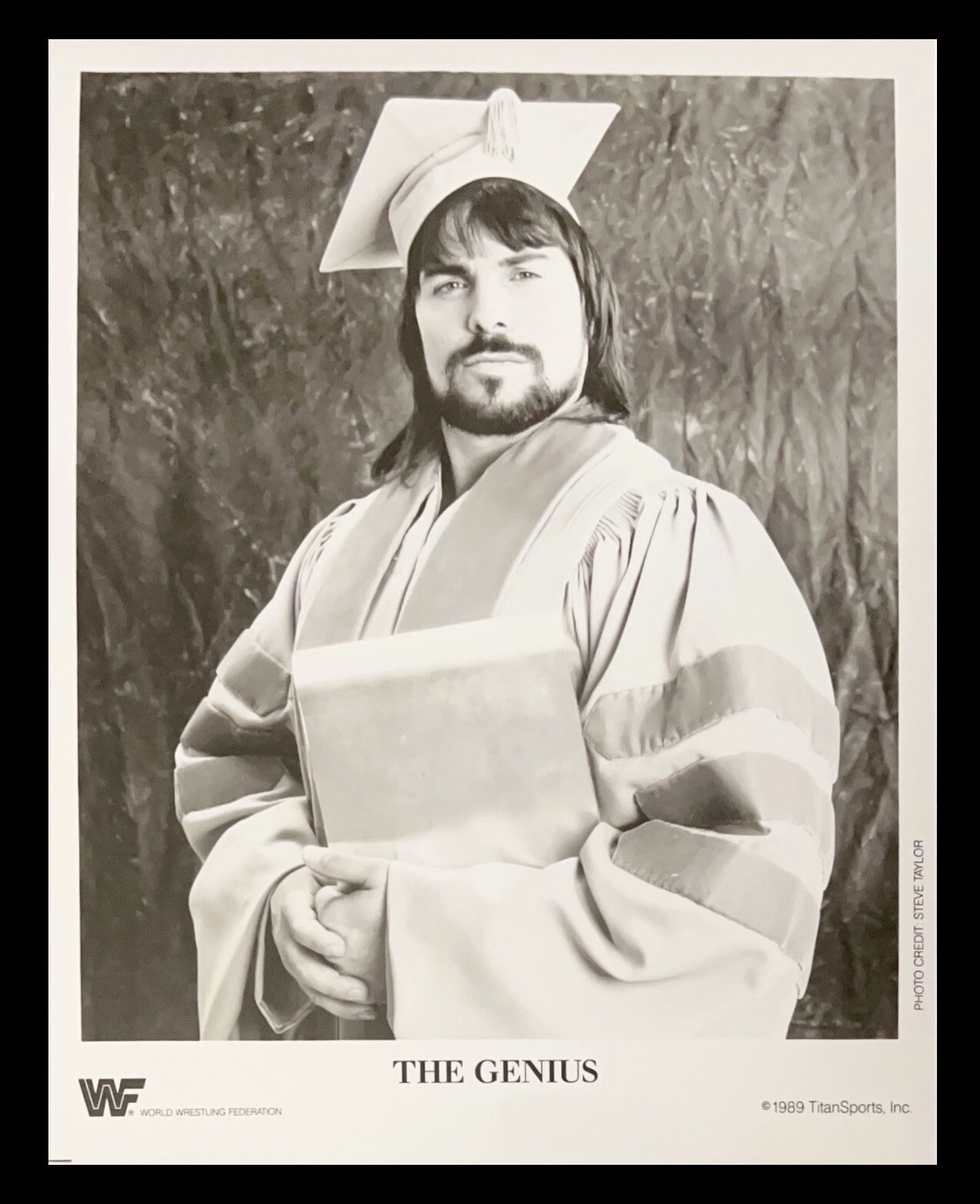 WWE THE GENIUS LANNY PAFFO OFFICIAL LICENSED ORIGINAL 8X10 PROMO PHOTO FROM 1989