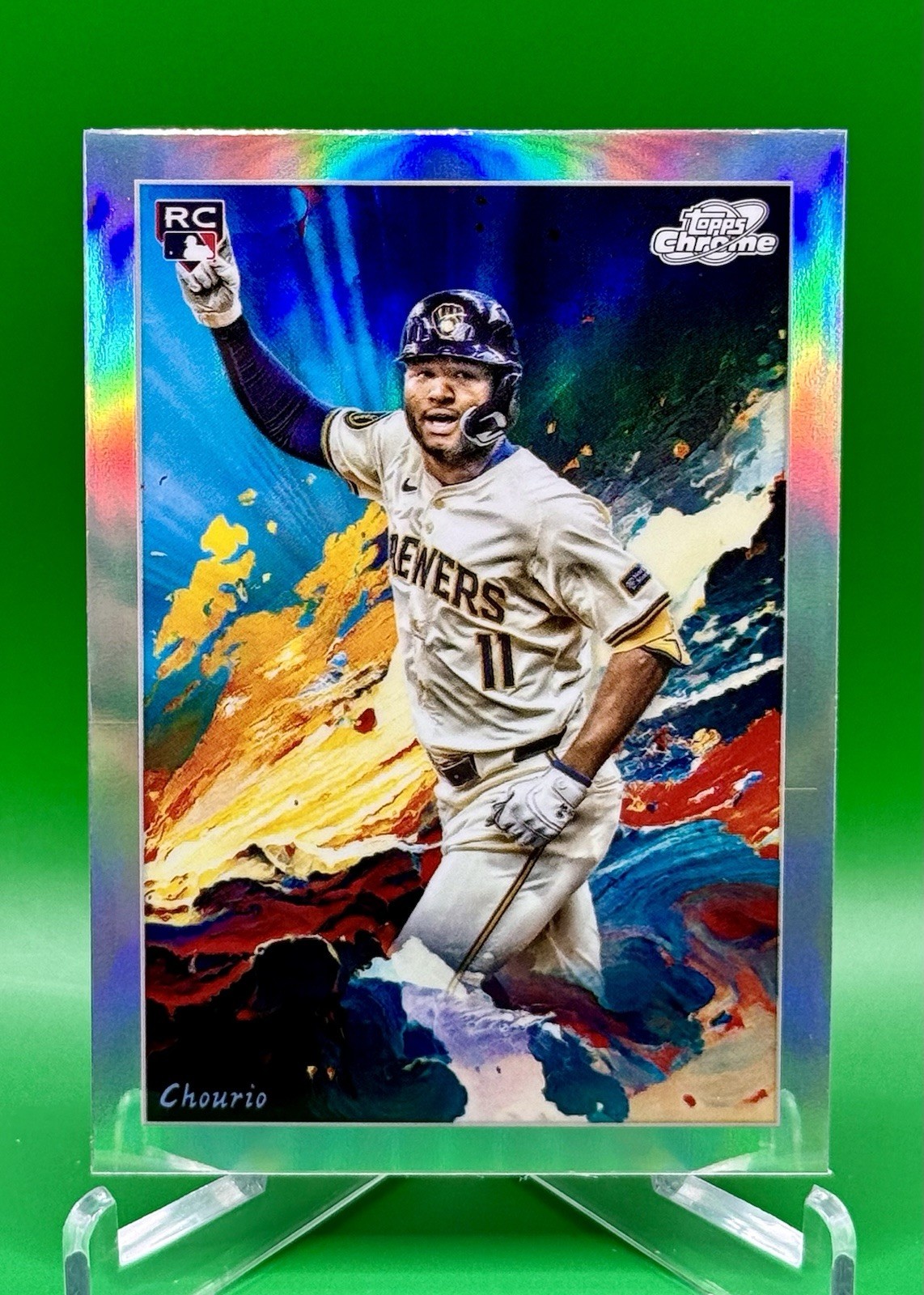 2024 Topps Cosmic Chrome Stars in the Night Jackson Chourio Rookie RC STN-12 2024 Topps Cosmic Chrome Stars in the Night Jackson Chourio Rookie RC STN-12