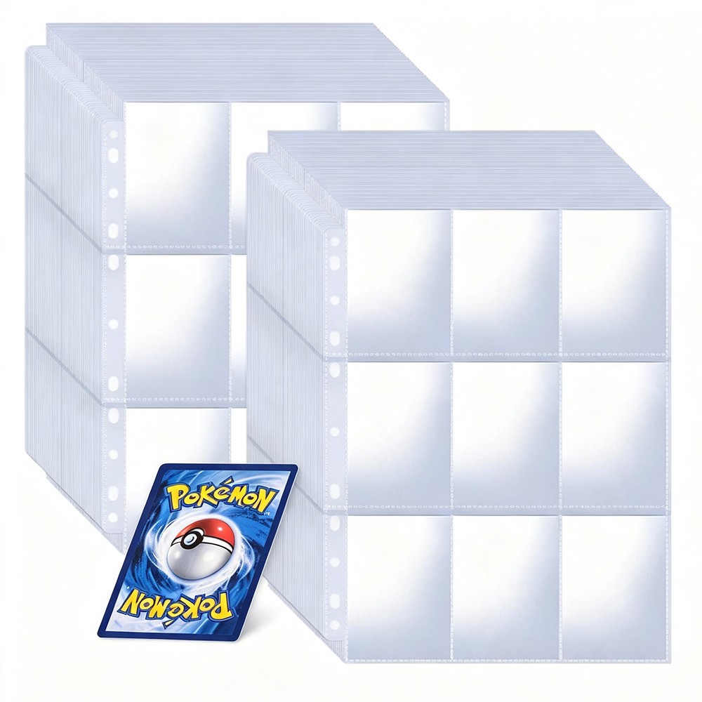 1800 Pocket 100 Sheets Trading Pokemon Card Album Binder Protector Page Sleeves