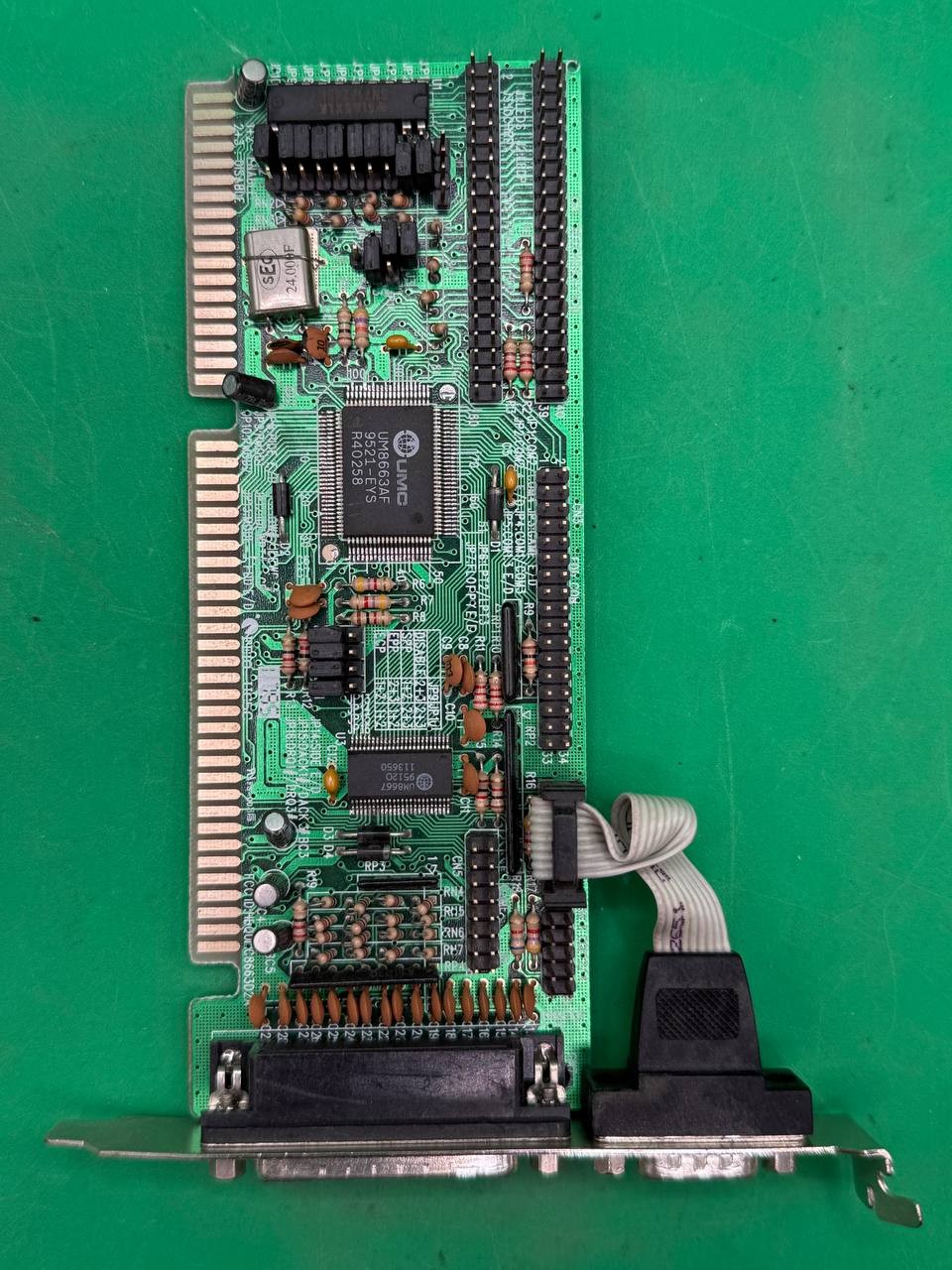 Vintage ISA Multi I/O IDE Controller Card DB25 DB9 PC Board TC
