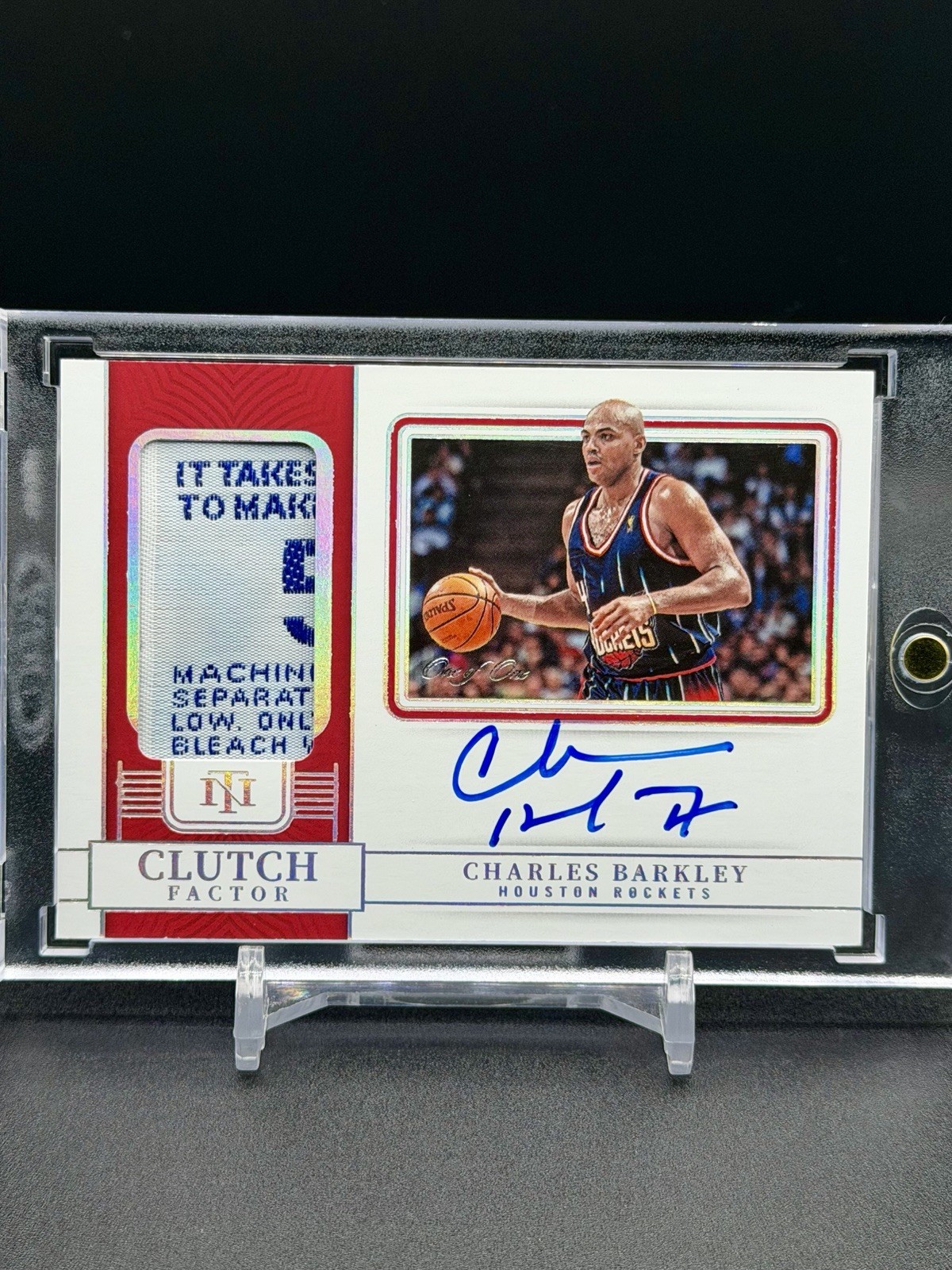 2022 National Treasures Charles Barkley Clutch Factor Patch Auto True 1/1 GW