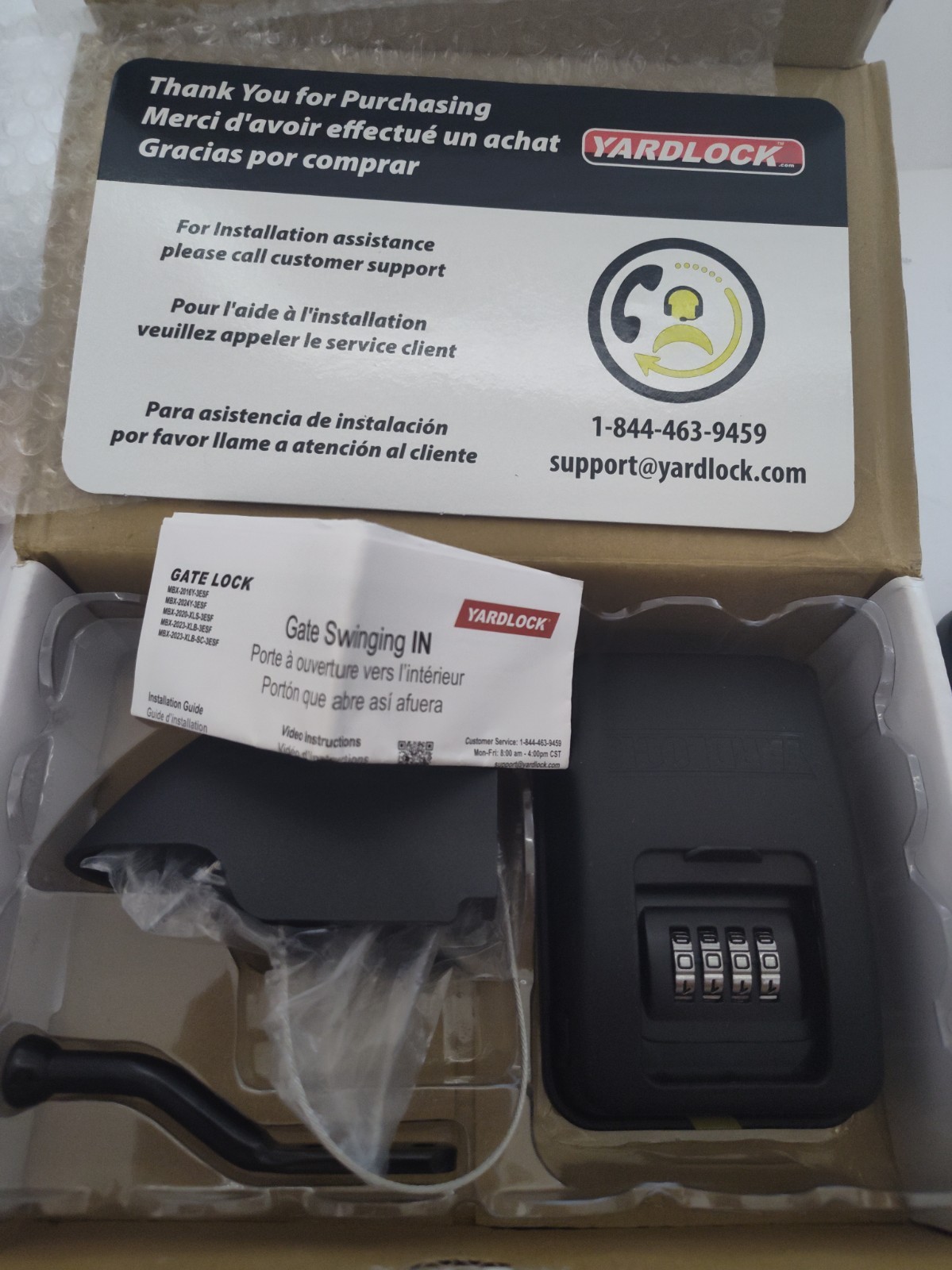 YardLock Gatelock XLB Secure Keyless 2-Way Fence Gate Lock MBX-2023-XLB-3ESF OB YardLock Gatelock XLB Secure Keyless 2-Way Fence Gate Lock MBX-2023-XLB-3ESF OB