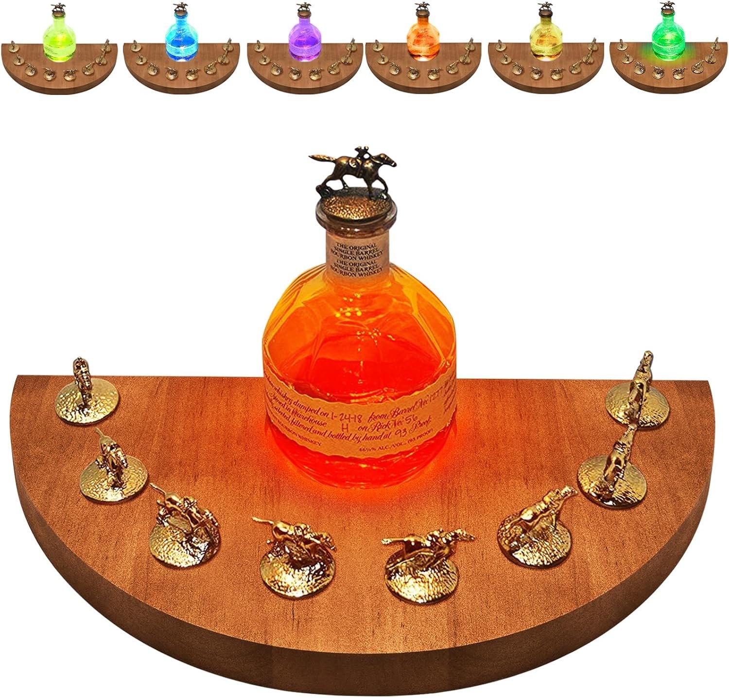 Blantons Bourbon Stopper Display with 7 Colors Light, Halfmoon Shape Cork Stoppe Blantons Bourbon Stopper Display with 7 Colors Light, Halfmoon Shape Cork Stoppe