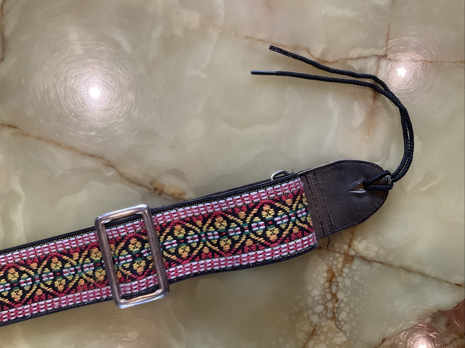 Rare 1960’s Vintage Guitar Strap VG Cond Metal Buckle Hippie Hootenany USA 60s