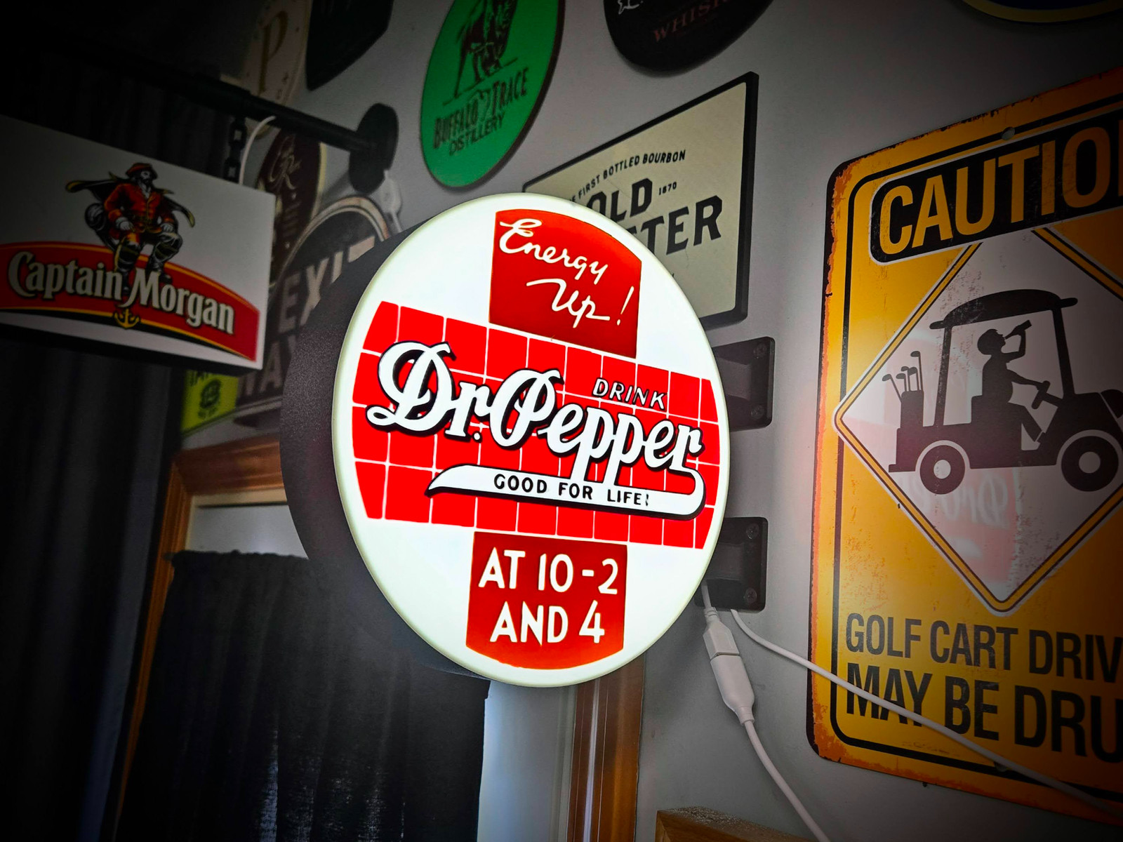 Vintage Dr Pepper 2-Sided LED Lightbox 12 Inch Light Box LED Sign Wall Decor