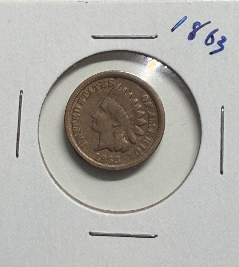 1863 Indian Head One Cent, Better Date 1863 Indian Head One Cent, Better Date