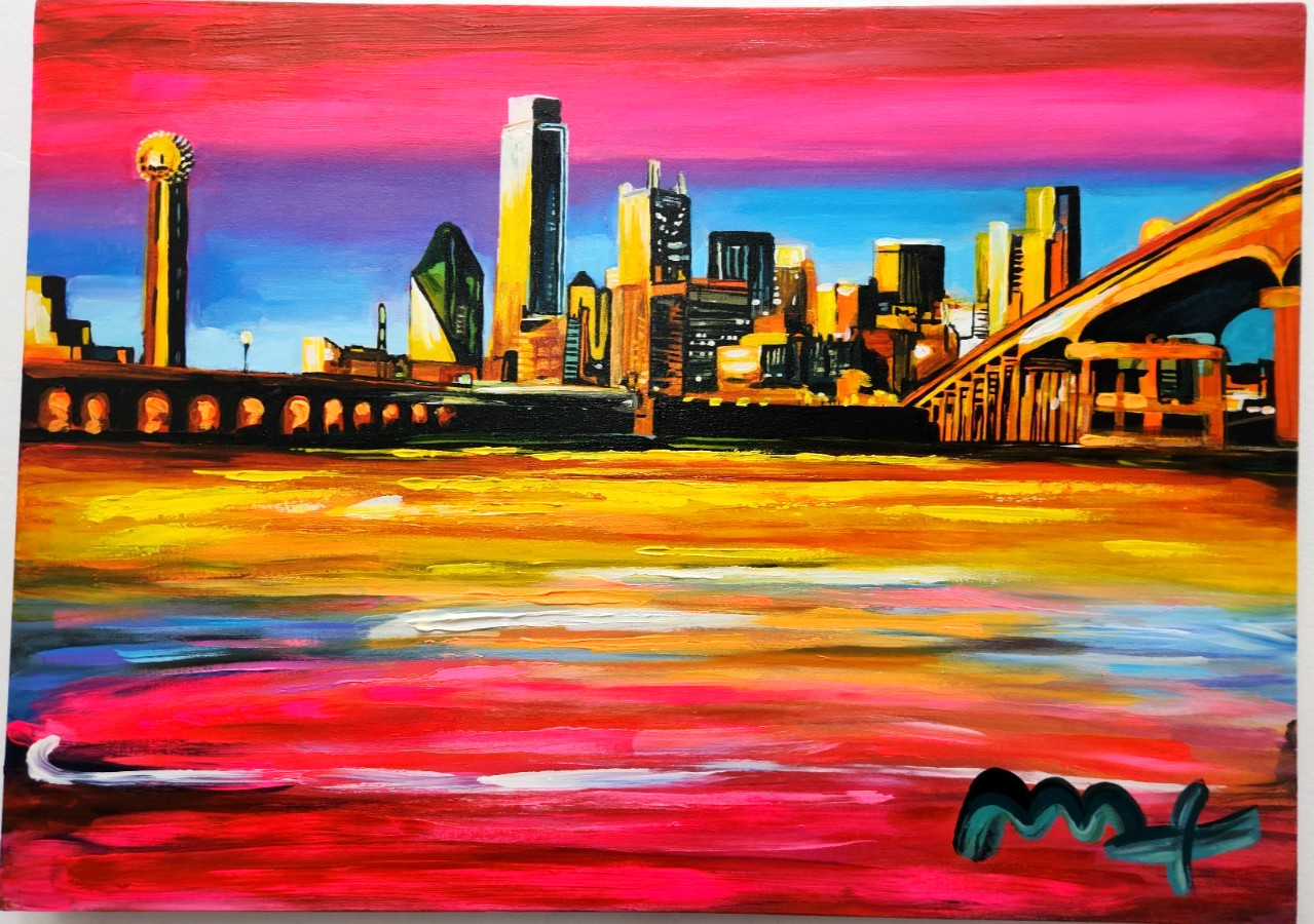 PETEX MAX 28x20 in. Painting on canvas (New York) signed & stamped. Pop art PETEX MAX 28x20 in. Painting on canvas (New York) signed & stamped. Pop art