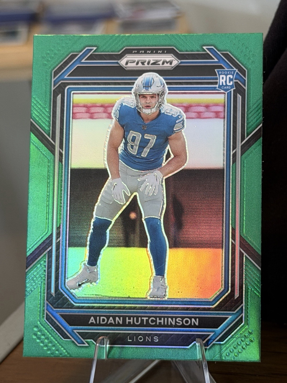 2022 Panini Prizm - Rookies Aidan Hutchinson #340 Green Prizm (RC)