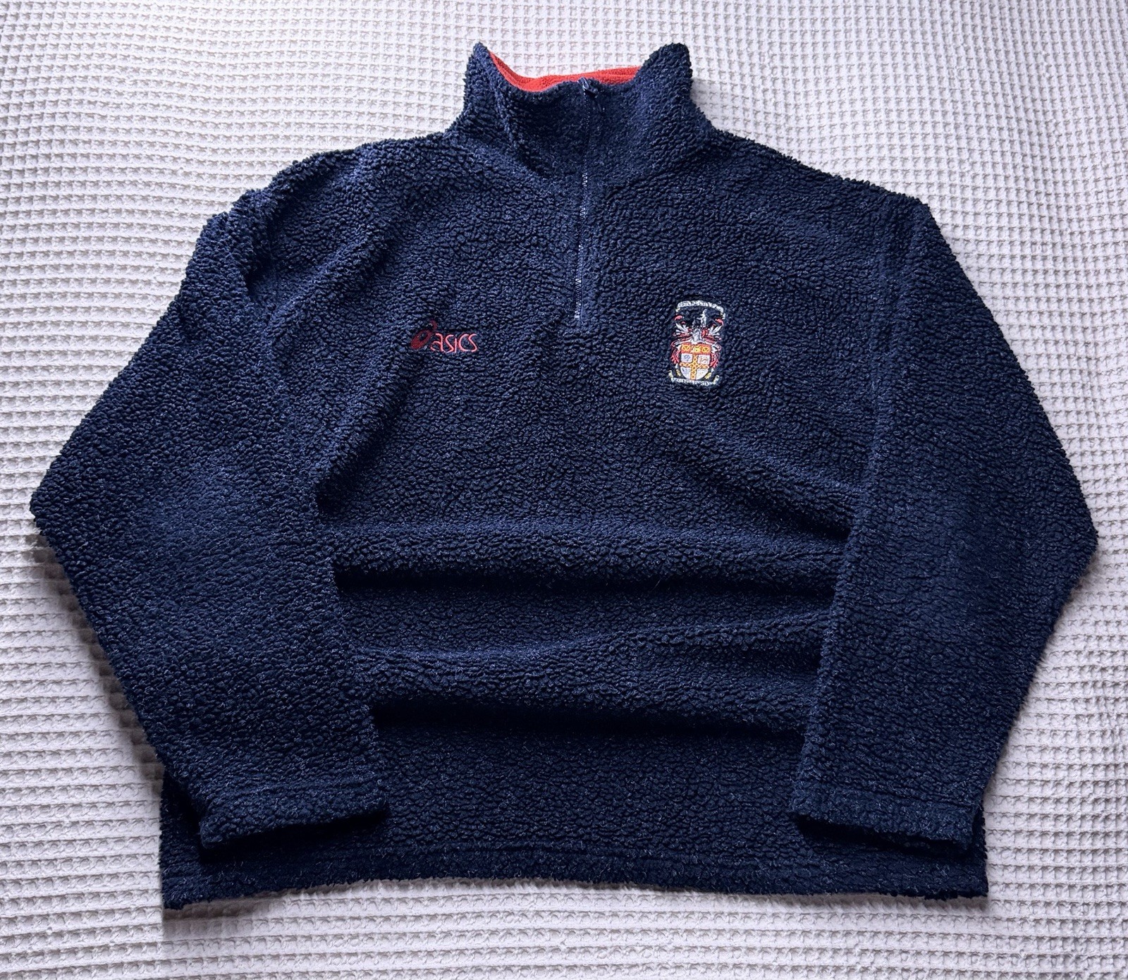 Vintage 1999-2001 Stoke City Asics Training Fleece Sweatshirt Navy Medium Rare
