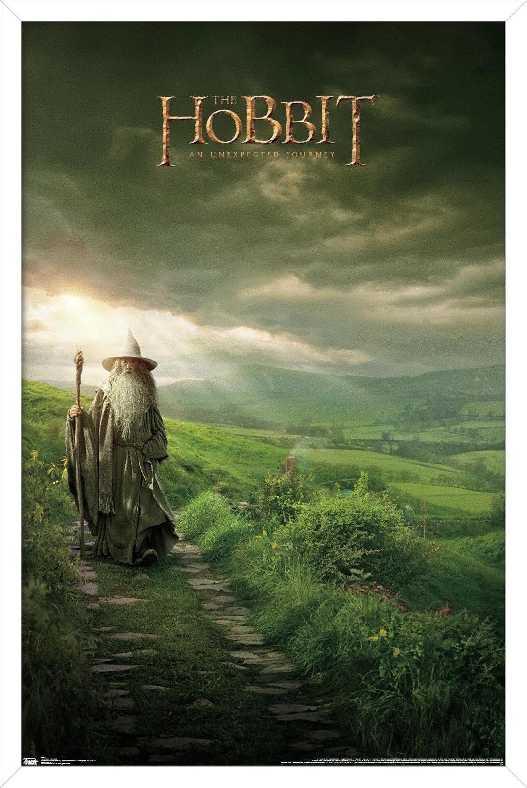 Trends International Hobbit An Unexpected Journey Poster 22.375x34 White Framed
