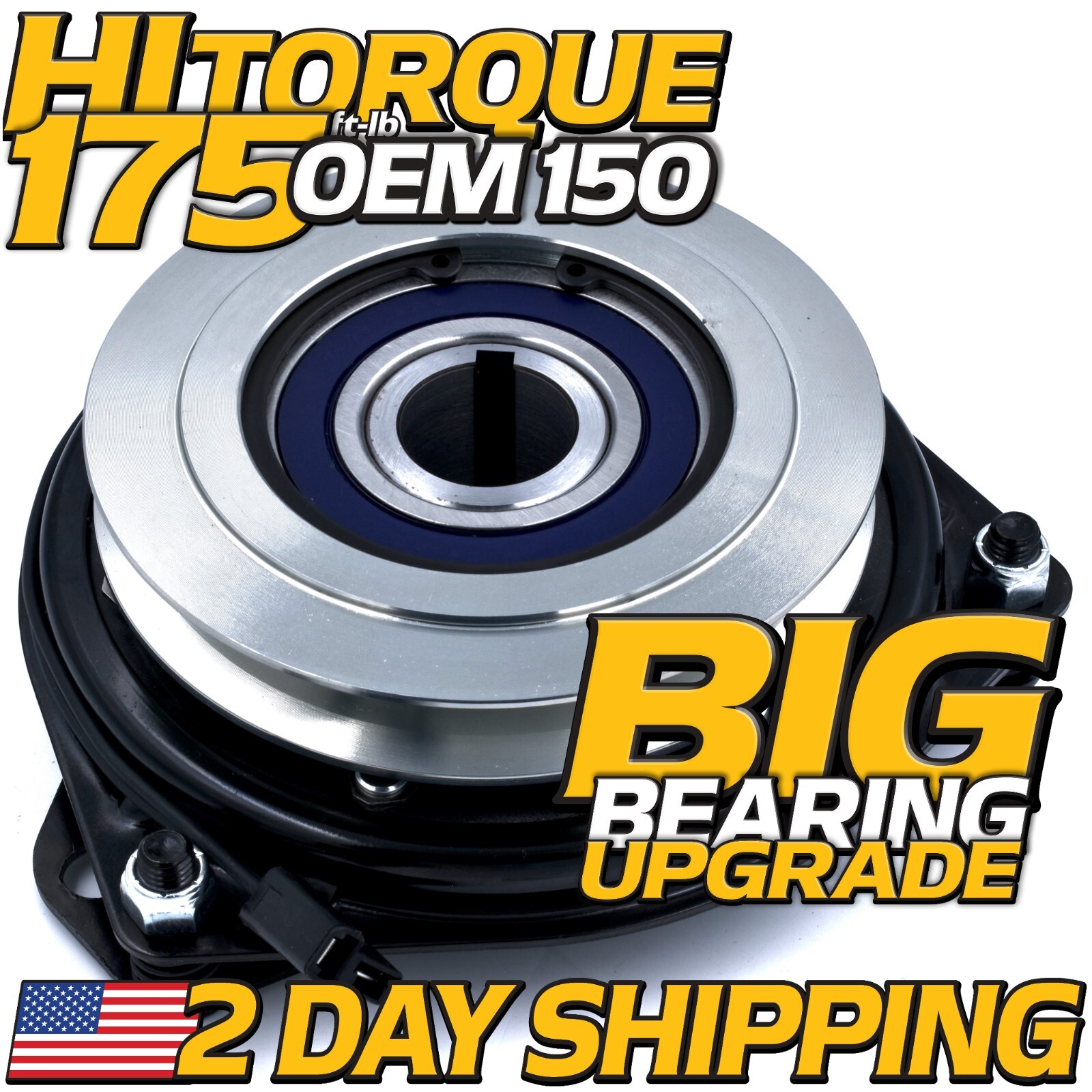 High Torque 175ftlb (OEM 150) BIGBearing 01001979P PTO Clutch for MTD Cub Cadet High Torque 175ftlb (OEM 150) BIGBearing 01001979P PTO Clutch for MTD Cub Cadet