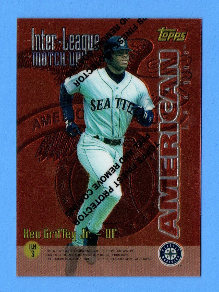 1997 Topps Inter-League Match-Up KEN GRIFFEY JR. DANTE BICHETTE #ILM3 NM (SKU1) 1997 Topps Inter-League Match-Up KEN GRIFFEY JR. DANTE BICHETTE #ILM3 NM (SKU1)