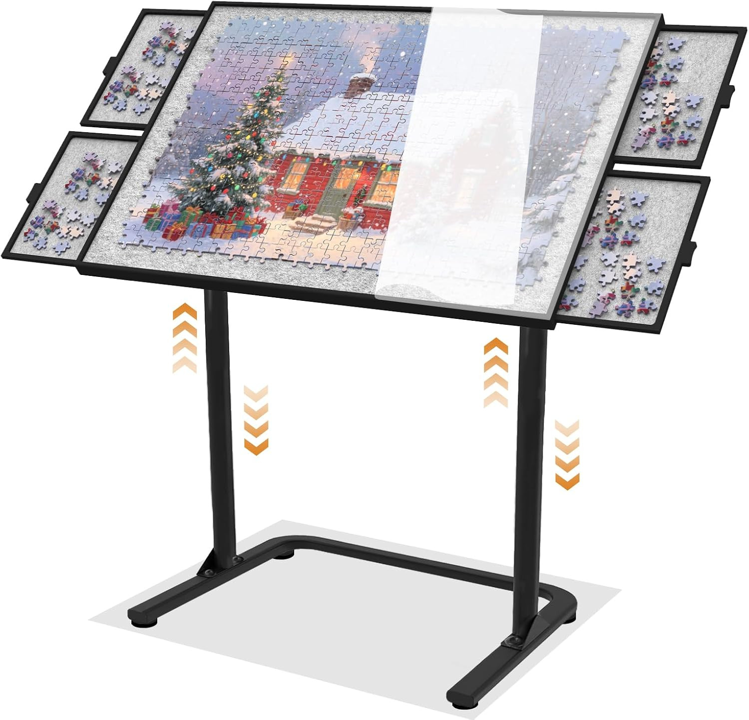 Puzzle Table with Drawers 1500Pcs with Adjustable Height & up Angles | Upgraded