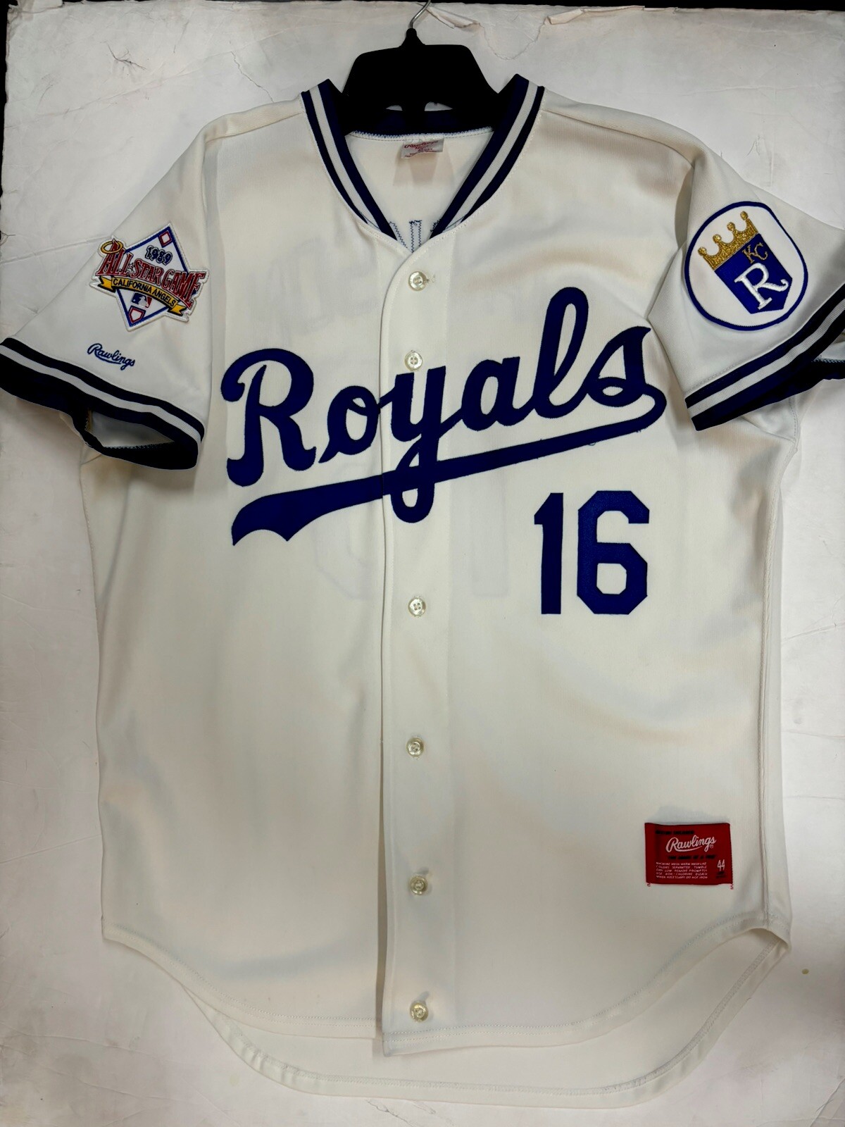 Vintage Authentic 1989 Bo Jackson Kansas City Royals Rawlings Jersey Size 44