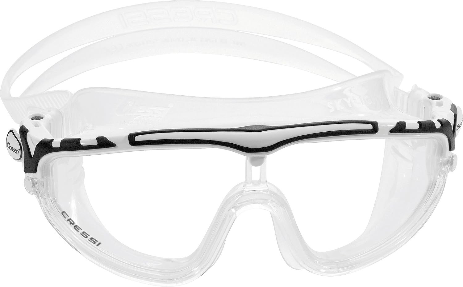 Cressi Skylight Swim Goggles - Wide Vision & Anti-Fog Swim Mask - UV Protection